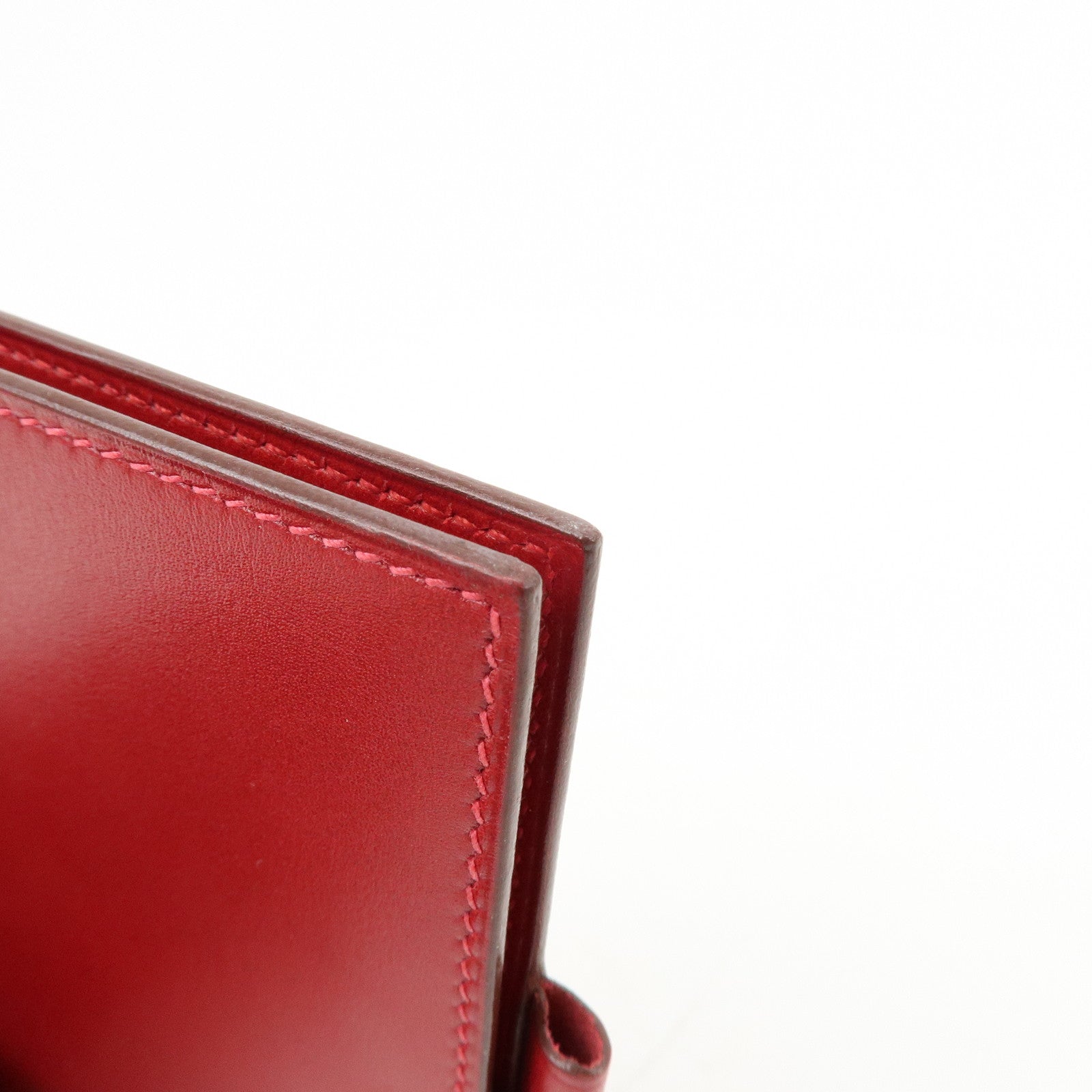 HERMES Chevre Leather Agenda Cover Planner Cover □I Stamped Red