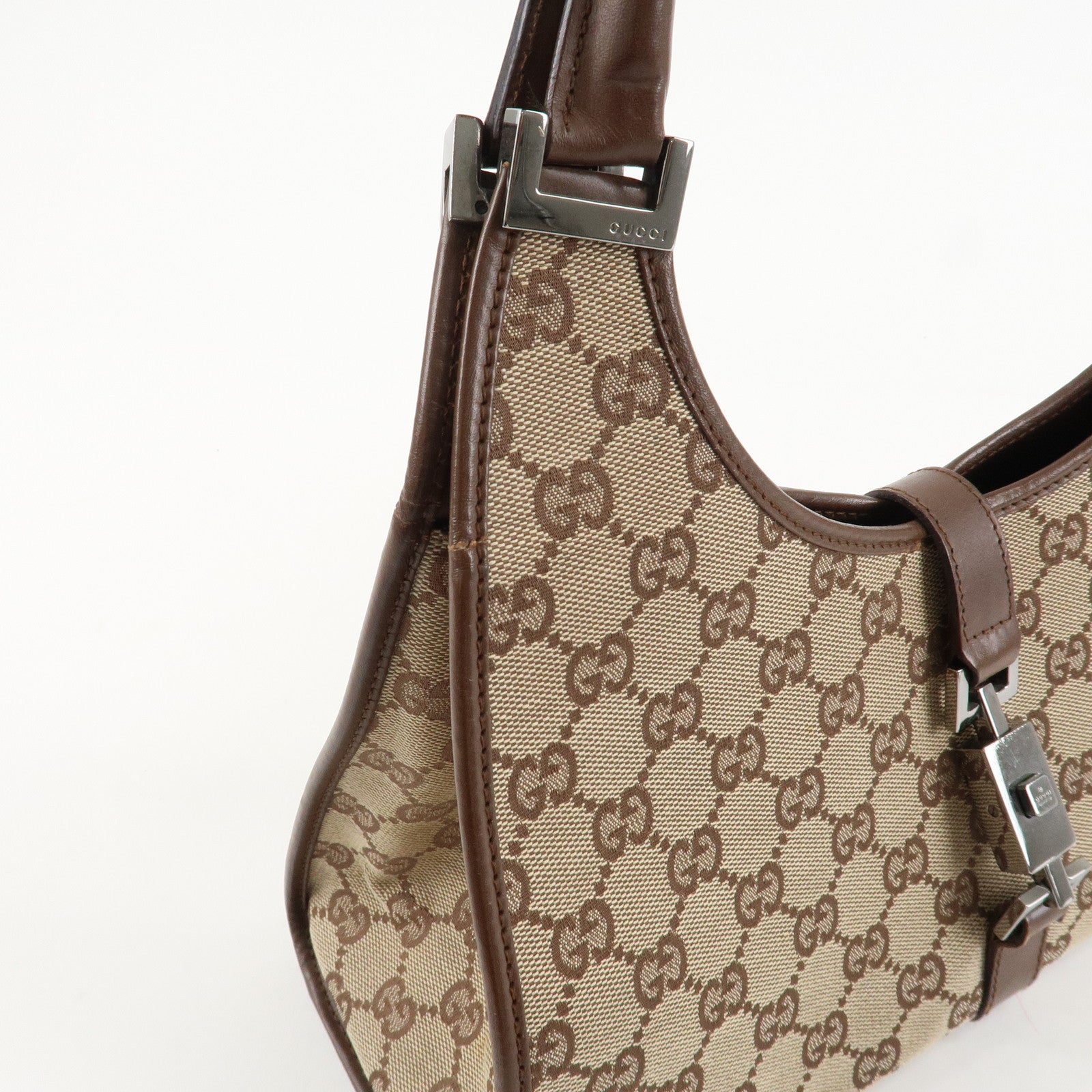 GUCCI Jackie Leather Shoulder Bag Hand Bag Black 002.1067 Used