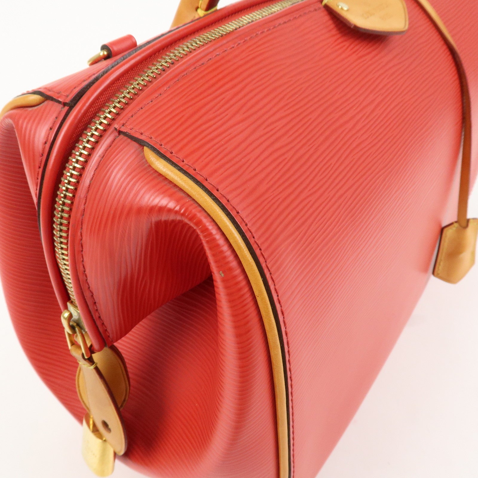 Louis Vuitton Epi Leather Dock PM Hand Bag Coquelicot M93246