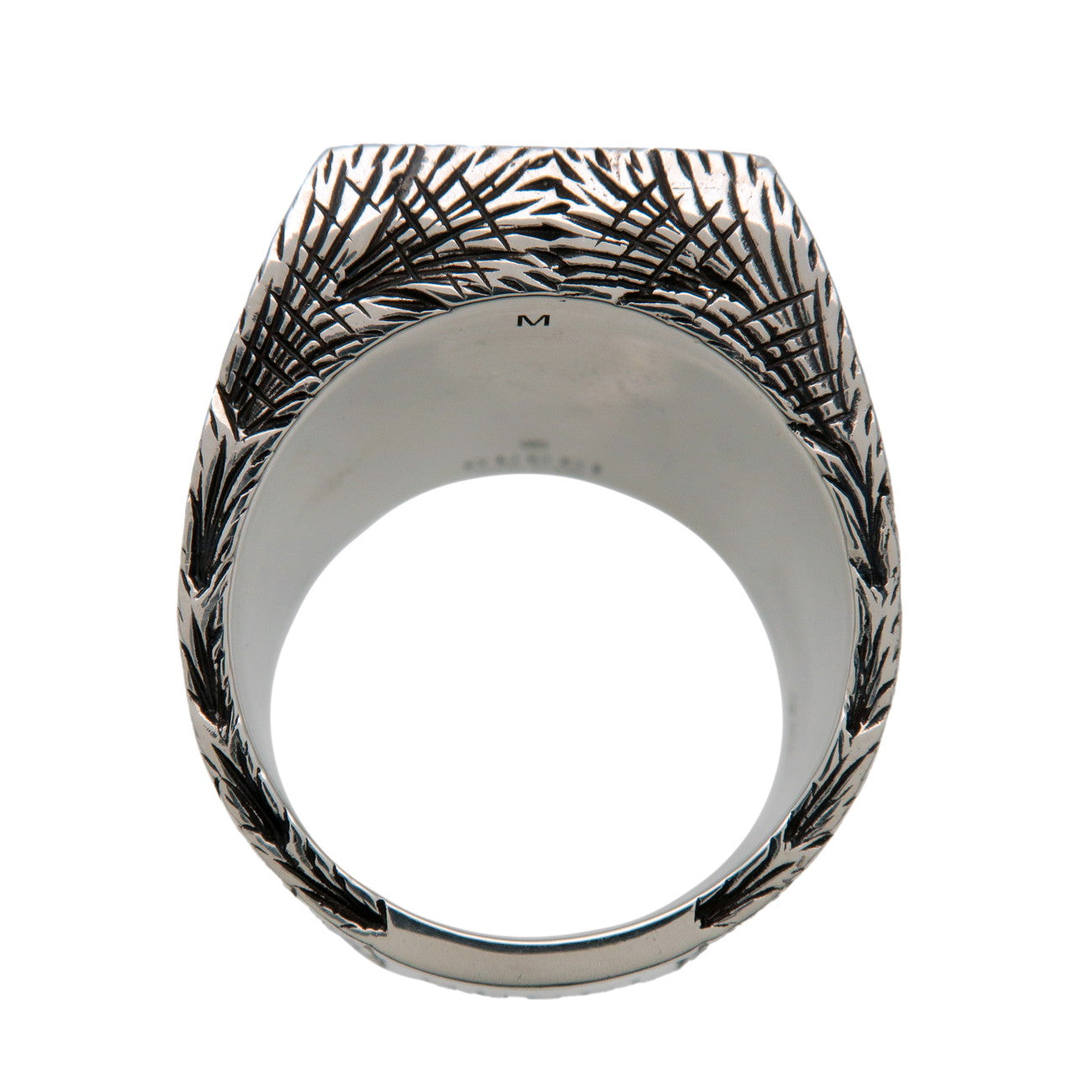 GUCCI Alphabet E Arabesque Ring SV925 Silver #M US7.5 EU56 HK17