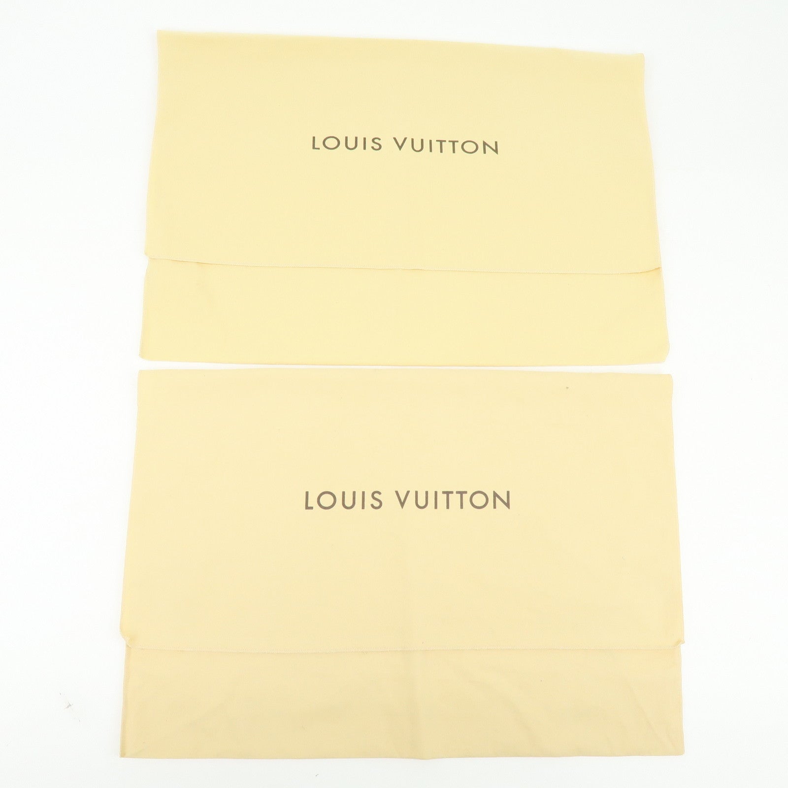 Louis Vuitton Set of 12 Dust Bag Storage Bag Flap Style Beige