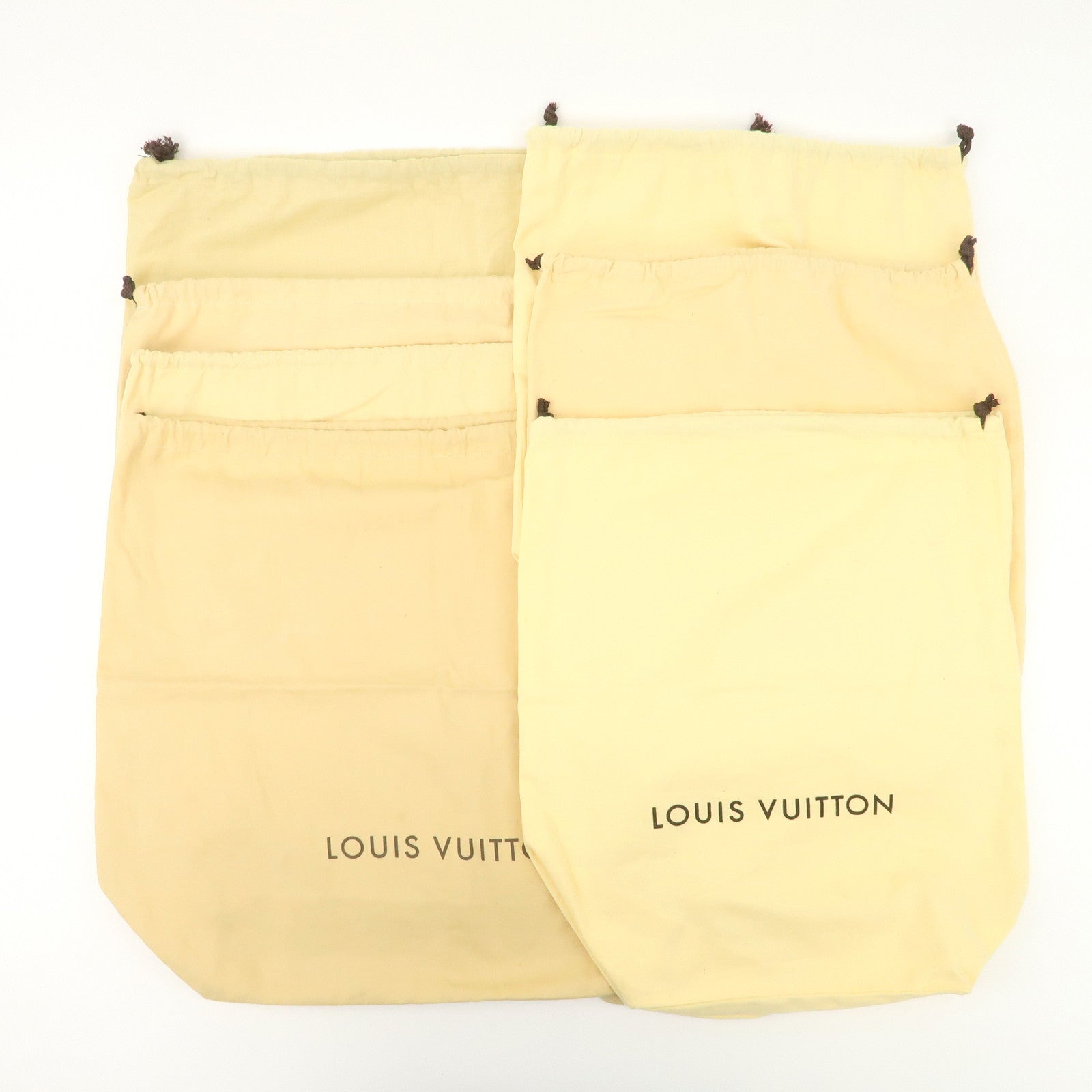 Louis Vuitton Set of 7 Dust Bag Storage Bag Drawstring Style Beige