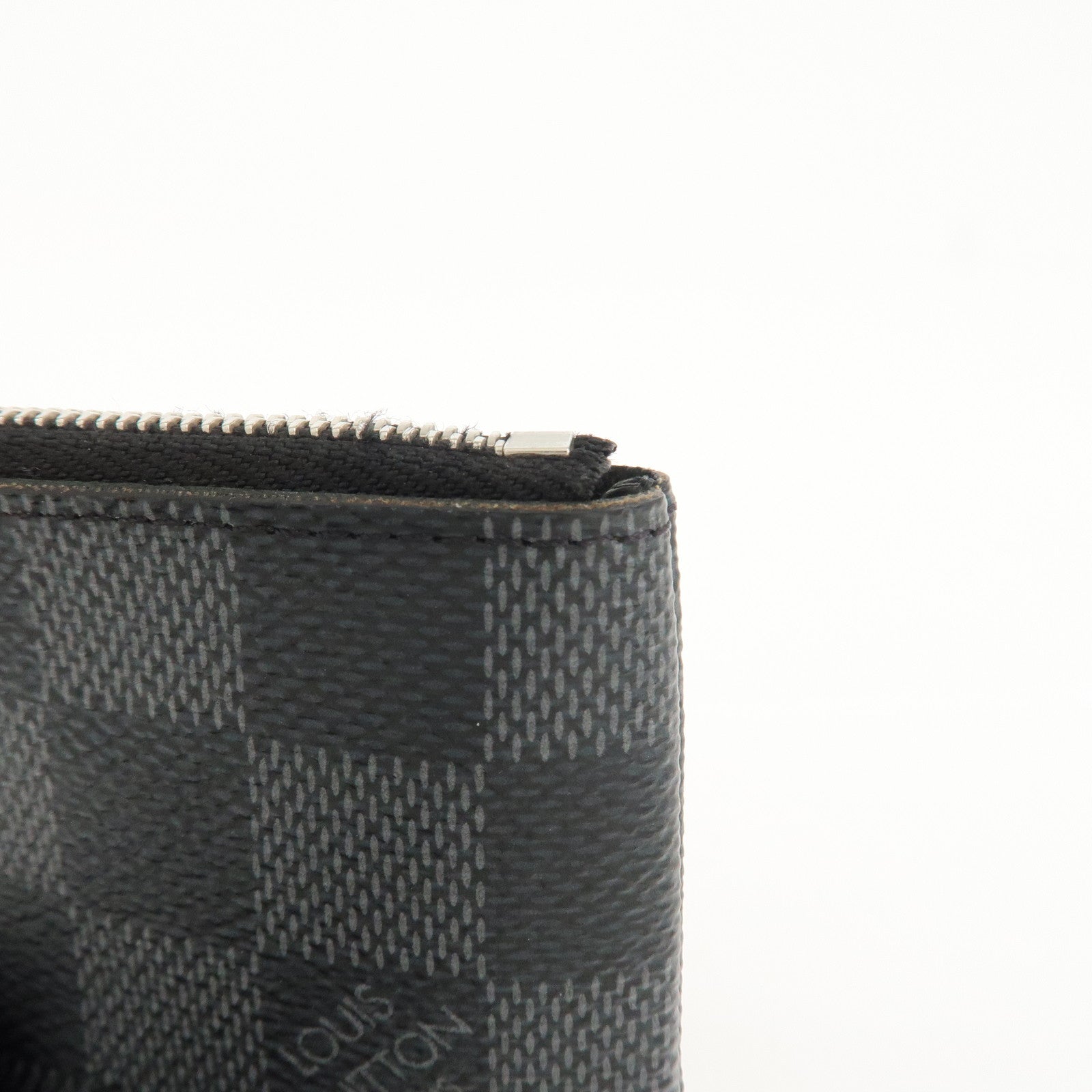 Louis Vuitton Damier Graphite Pochette Cles Coin Case Black N60155