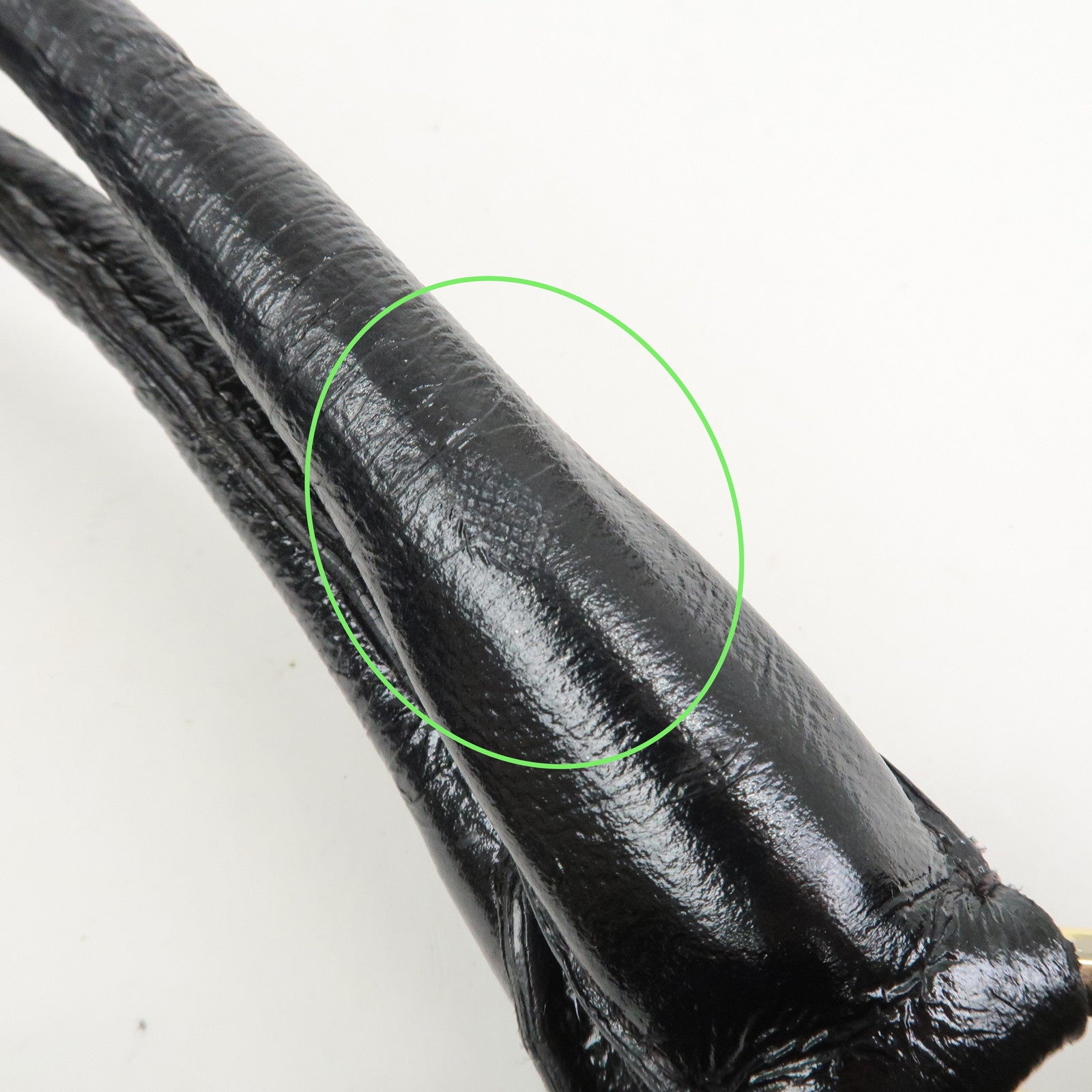 PRADA Patent Nylon Leather Shoulder Bag Hand Bag Black BR4176