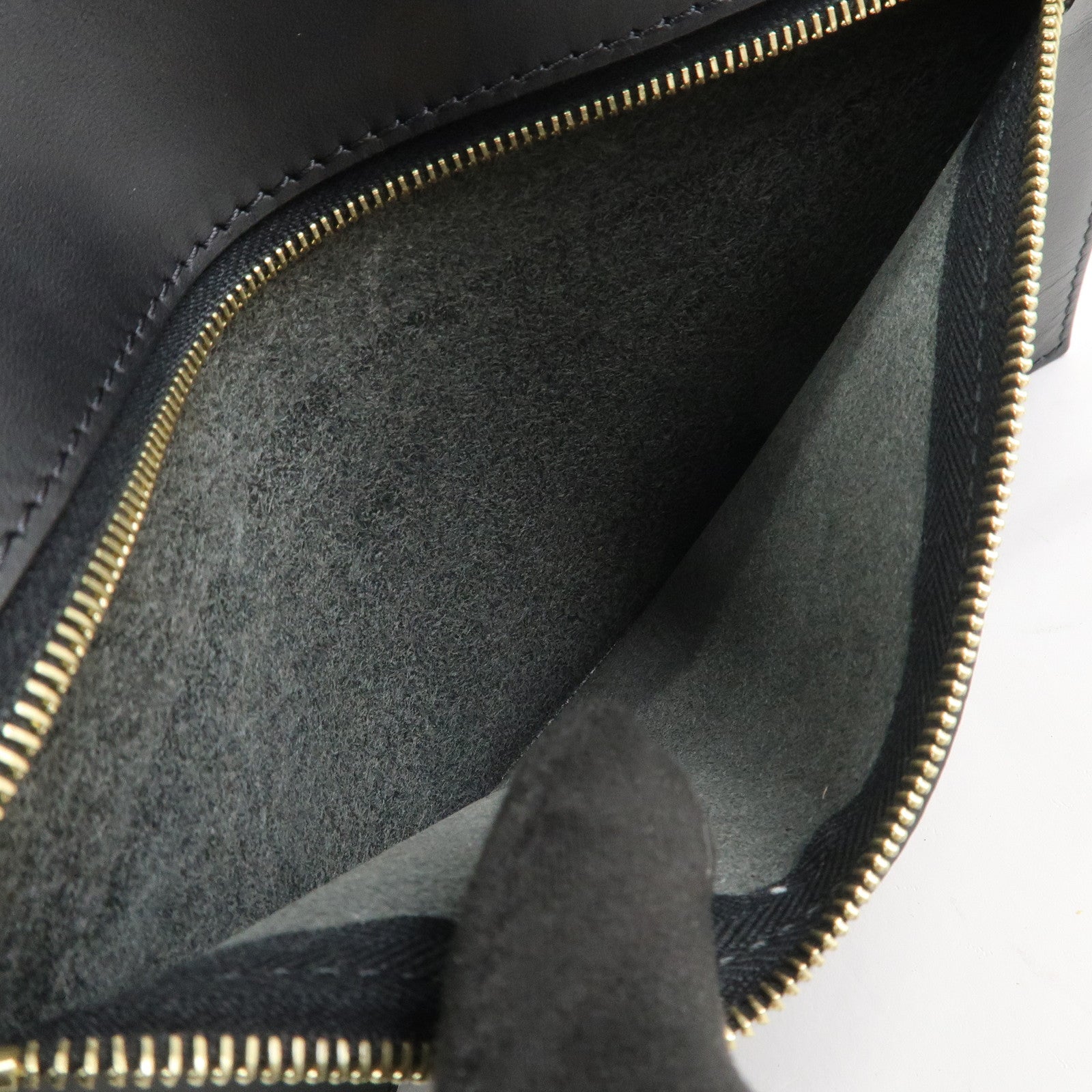 FENDI Pequin Canvas Leather Tote Bag Hand Bag Black Brown 8BH252