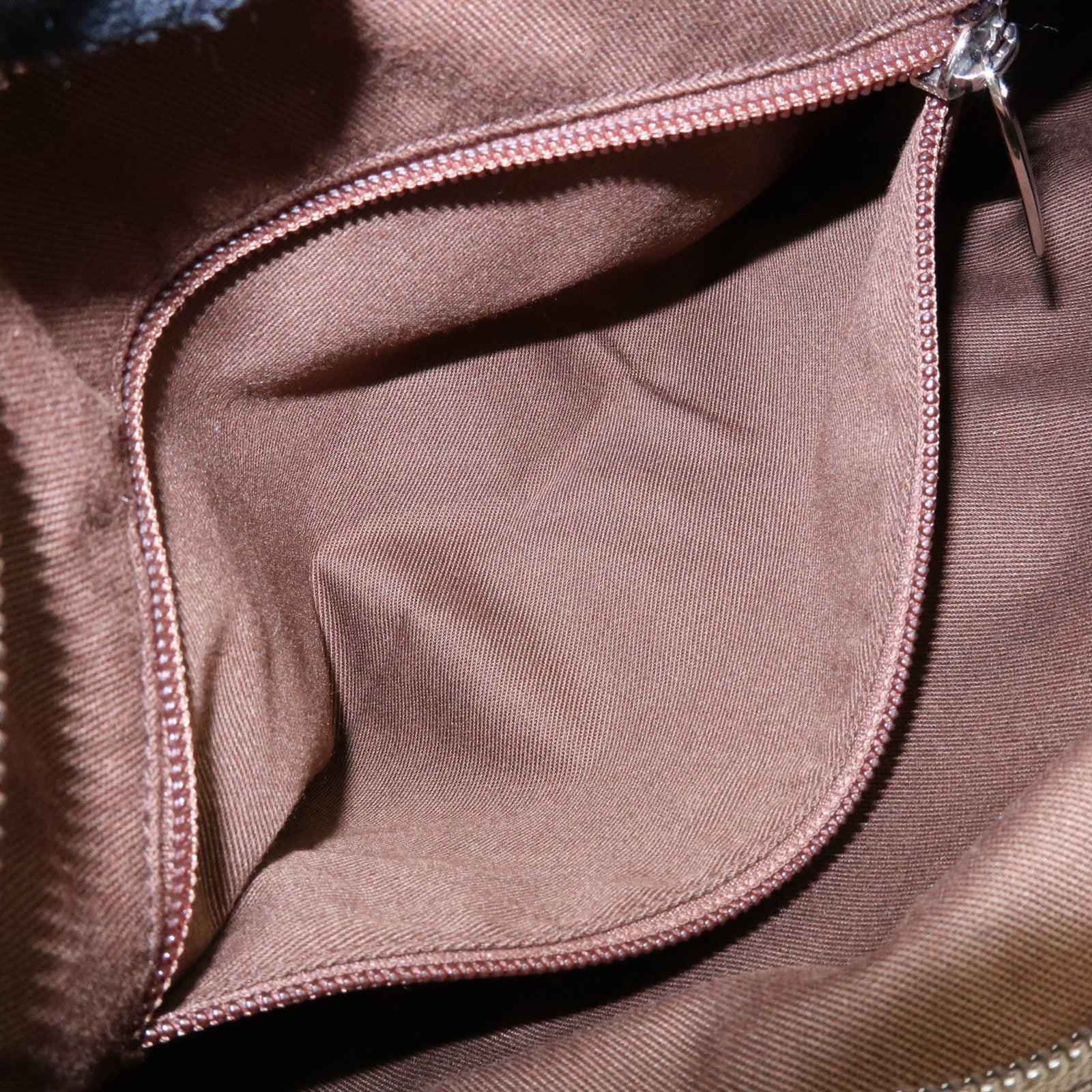 Ferragamo Gancini Leather Hand Bag Shoulder Bag Bronze
