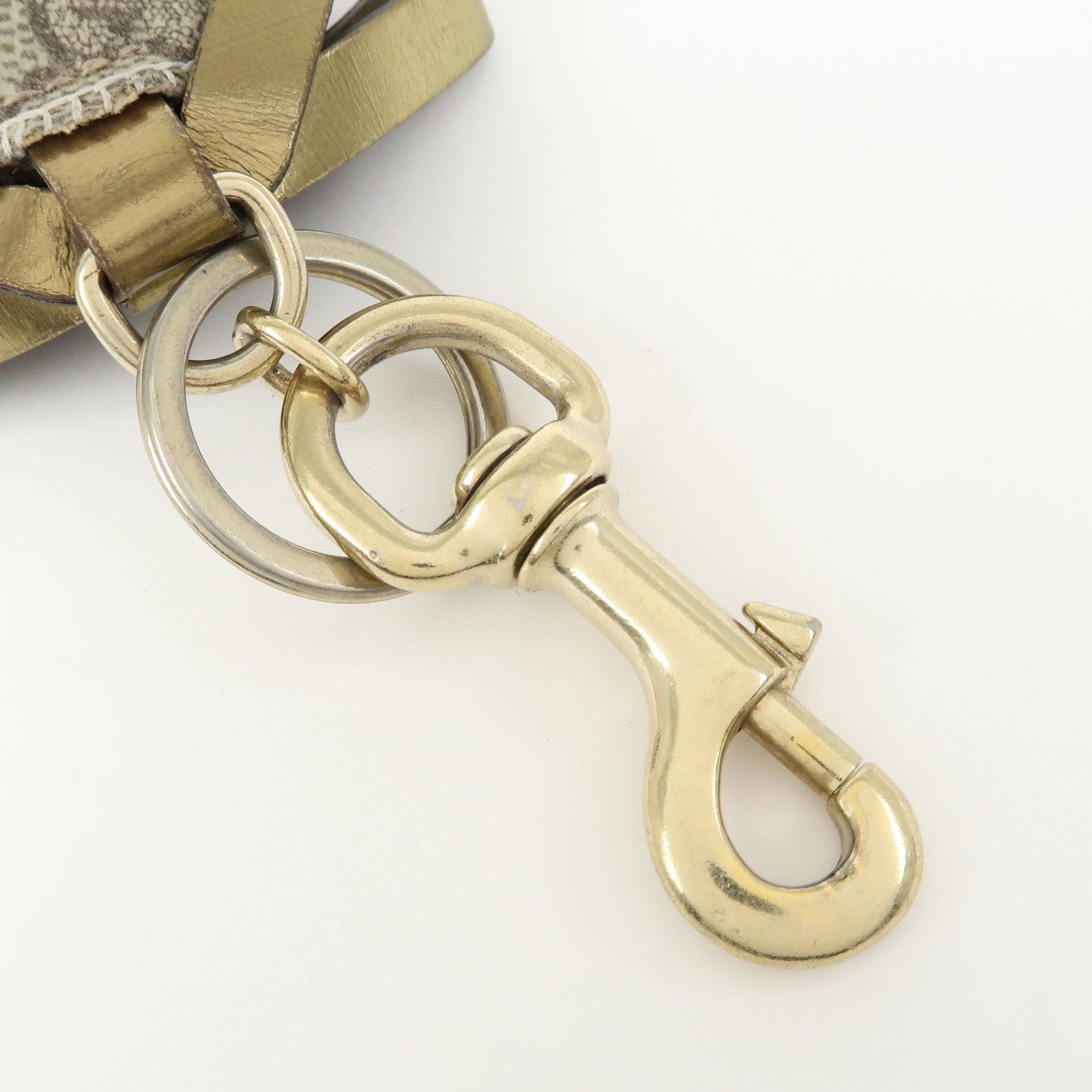 GUCCI Gucciori GG Supreme Leather Toy Poodle Lulu Bag Charm Brown