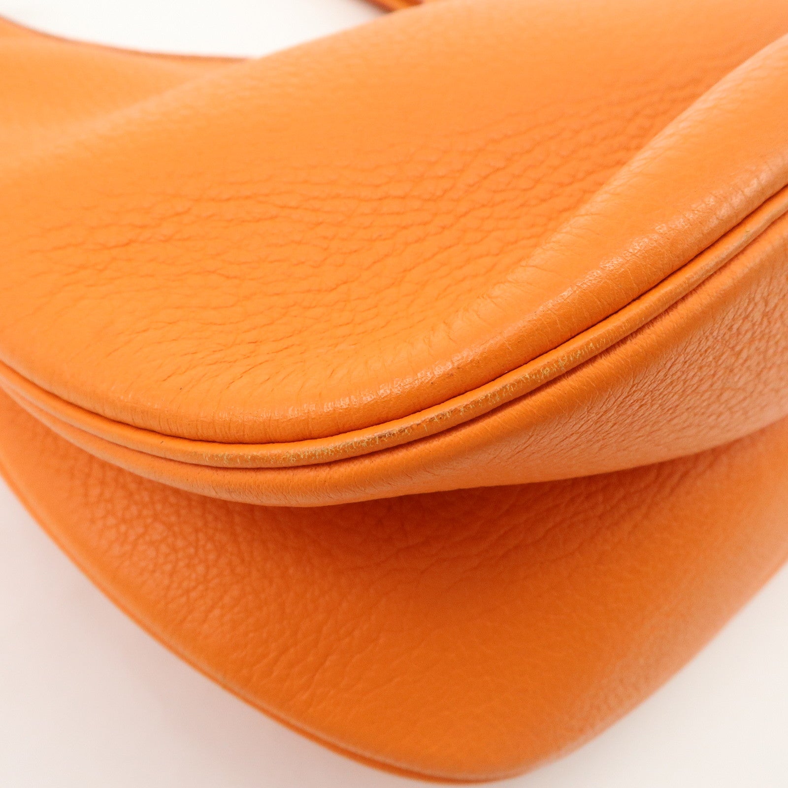HERMES Gao Taurillon Clemence Shoulder Bag Orange