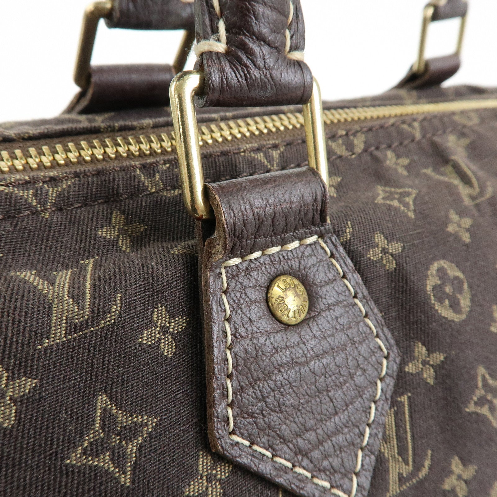 Louis Vuitton Monogram Mini Lin Speedy 30 Boston Bag Ebene M95224