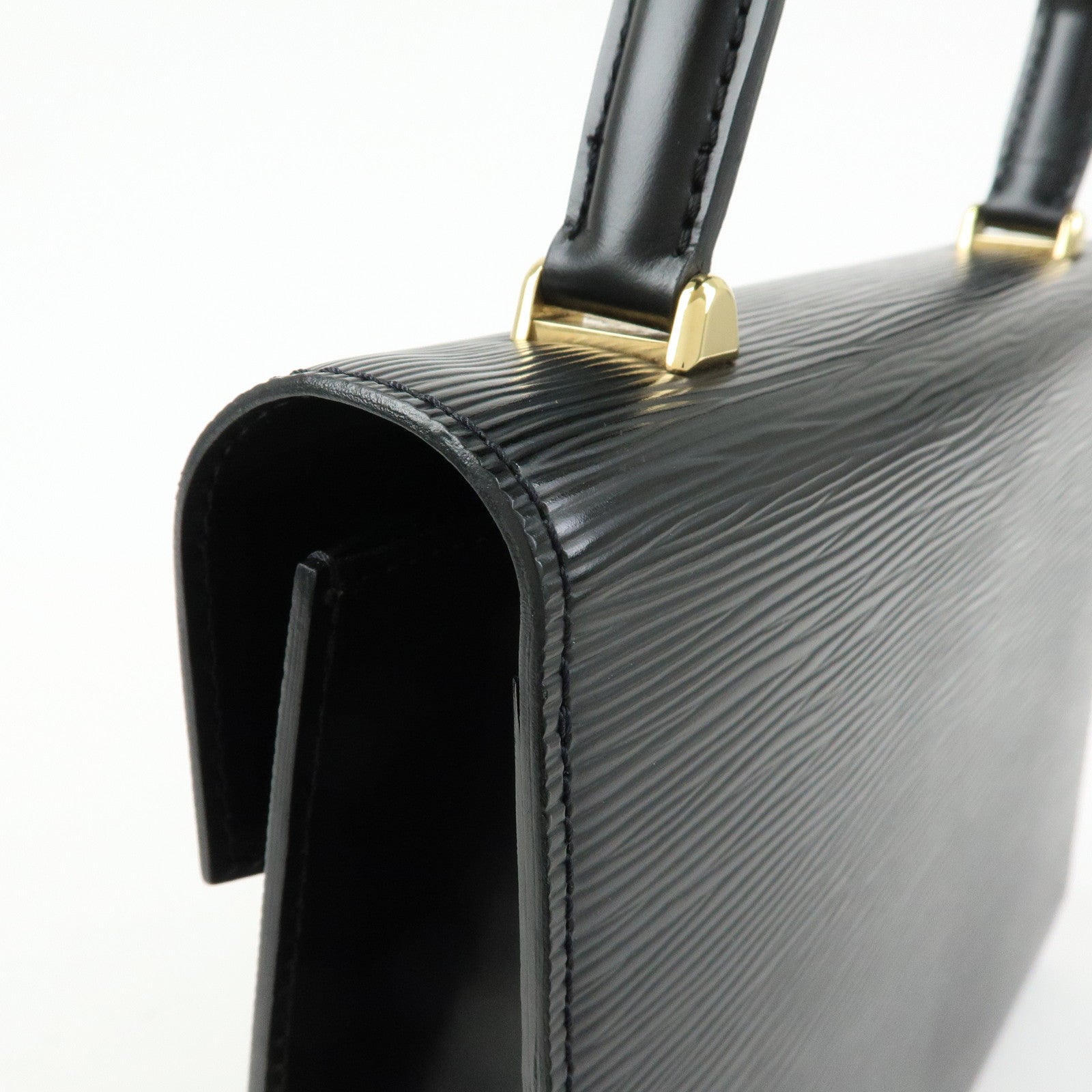 Louis Vuitton Epi Leather Malesherbes Hand Bag Noir Black M52372