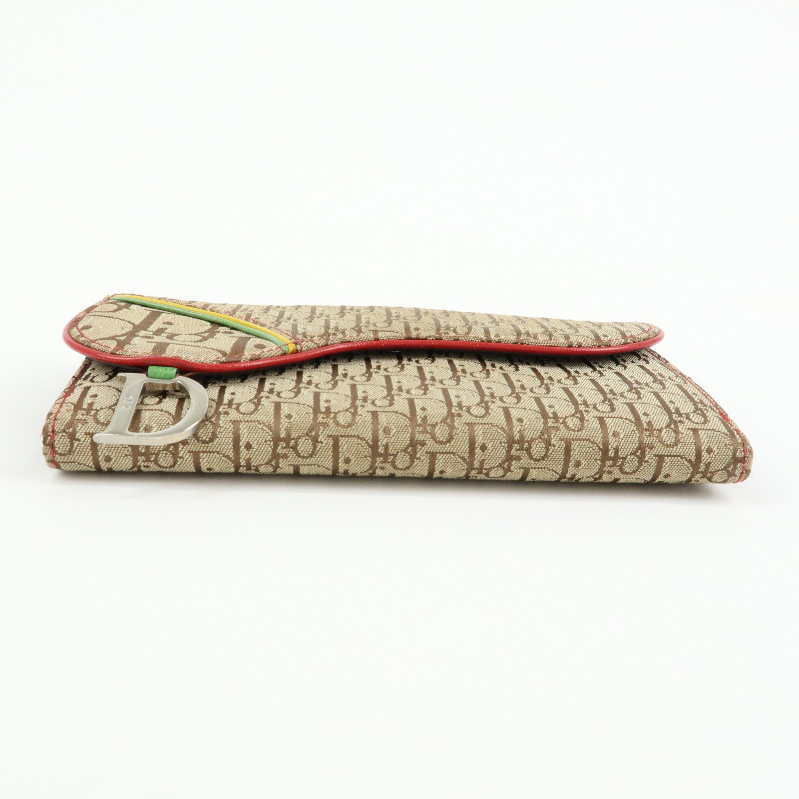 Christian Dior Rasta Trotter Canvas Leather Saddle Long Wallet