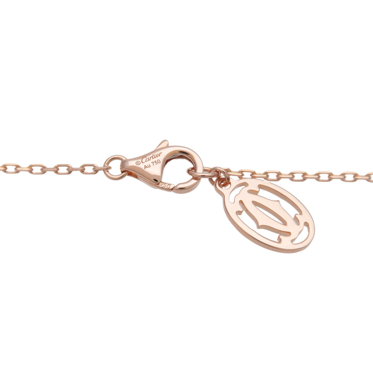 Cartier D'amour 1P Diamond Necklace SM K18 750PG Rose Gold