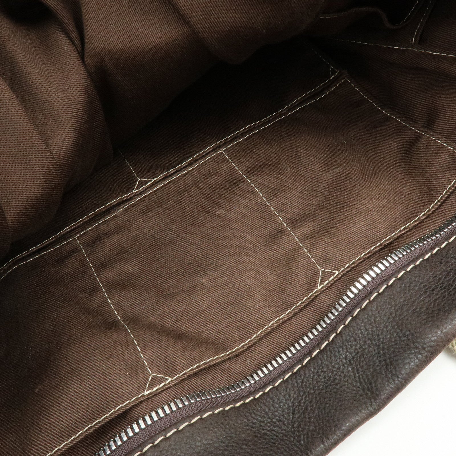 LOEWE Anagram Leather 2Way Bag Boston Bag Shoulder Bag Brown