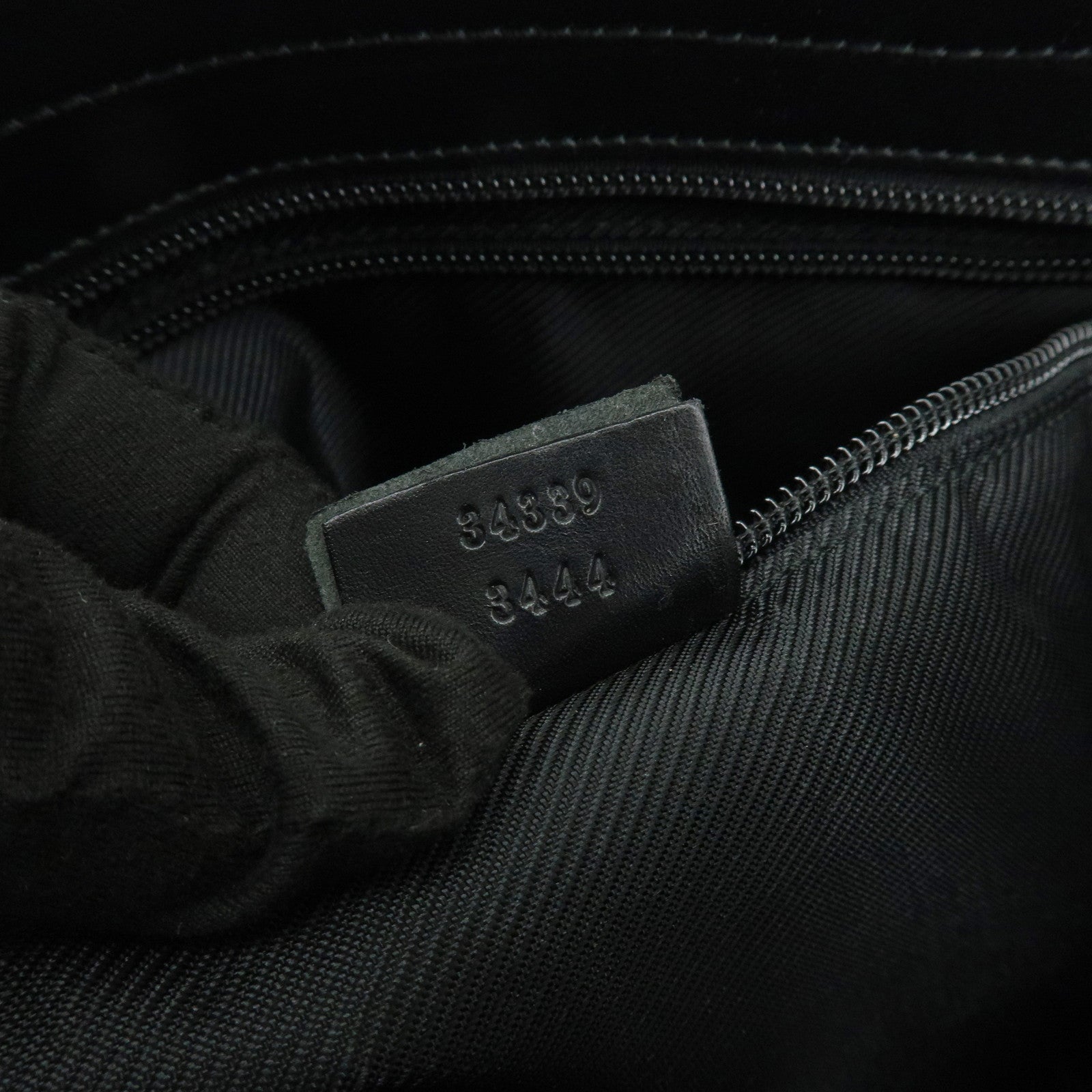 GUCCI GG Canvas Leather Tote Bag Shoulder Bag Black 34339