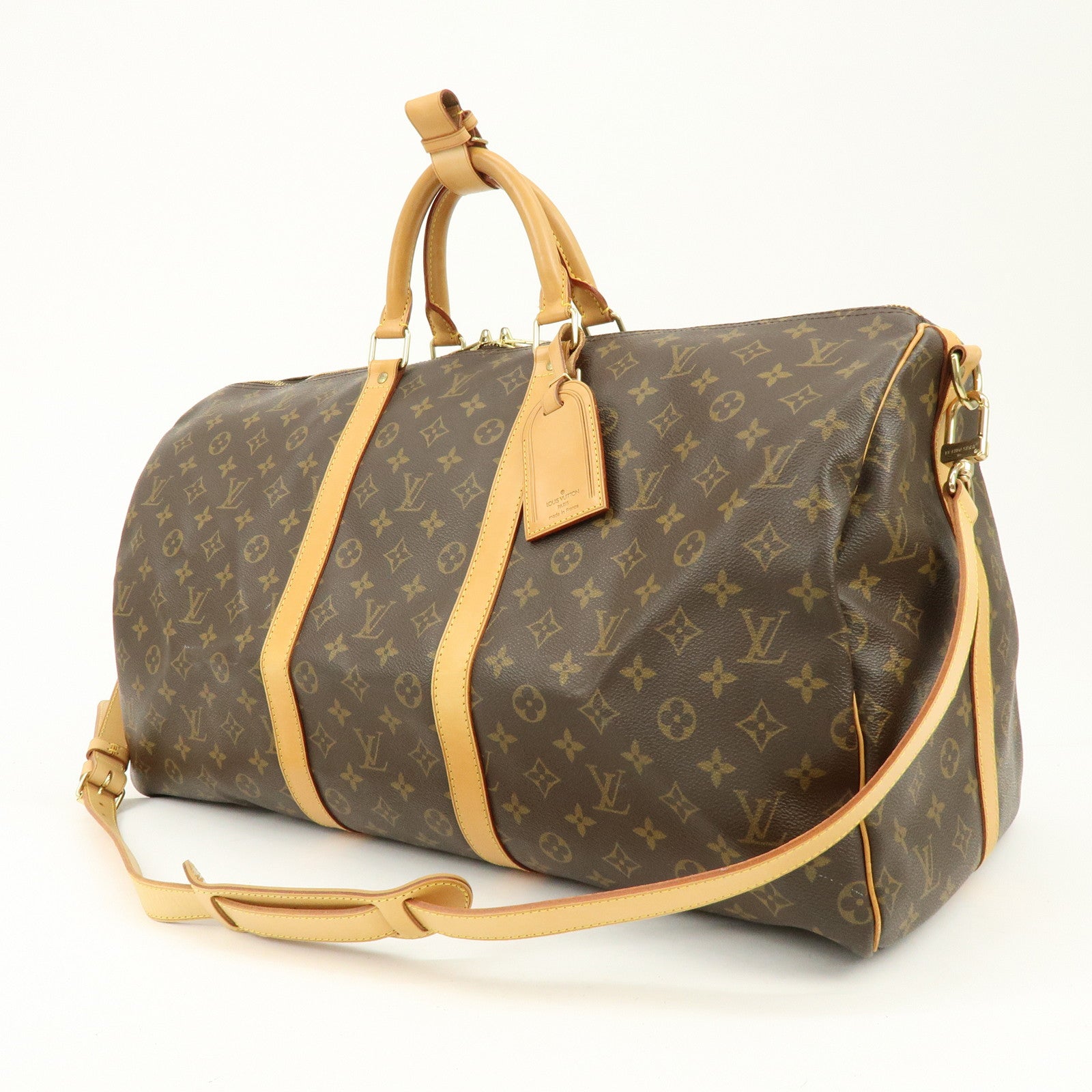 Louis Vuitton Monogram Keep All Bandouliere 55 Boston Bag M41414