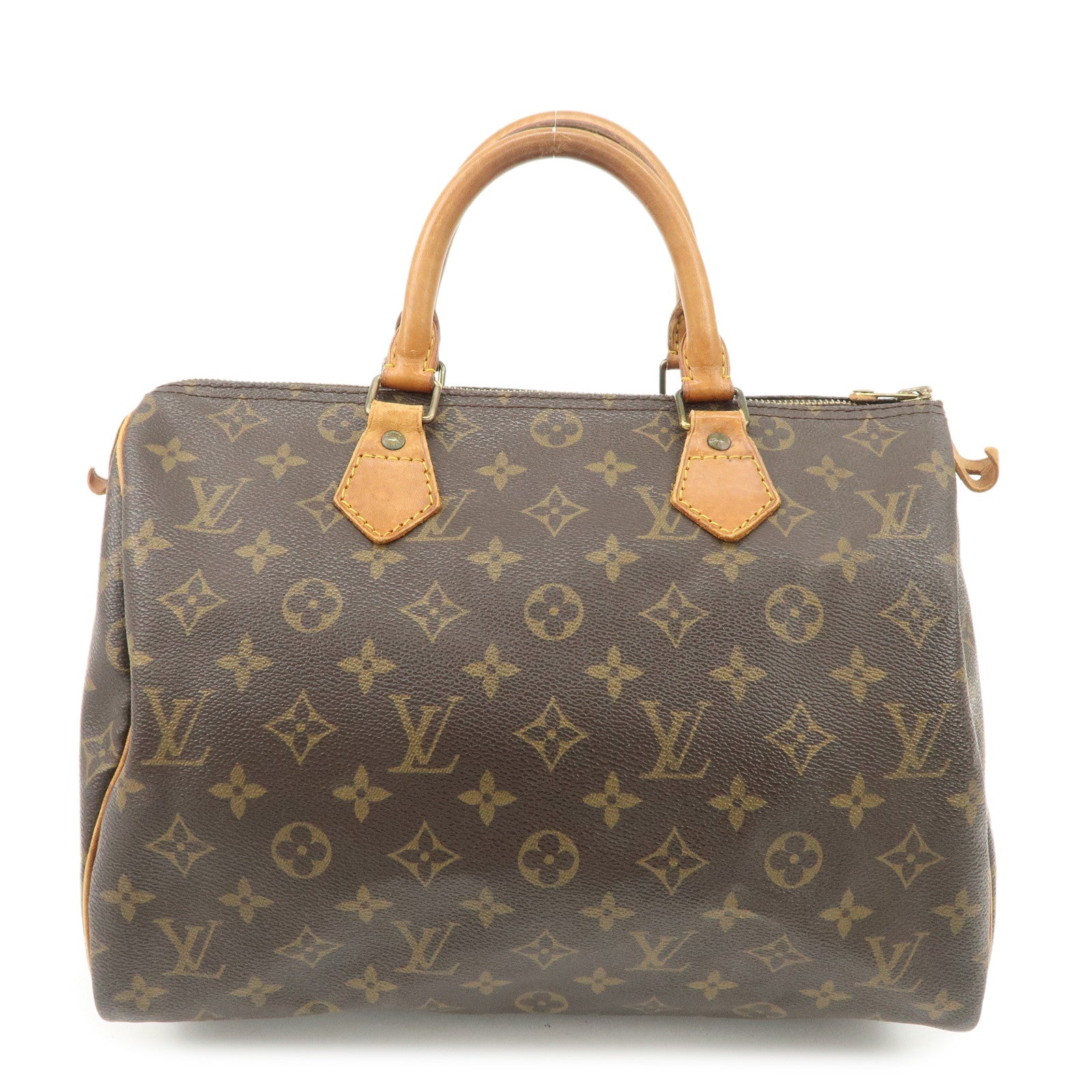 Louis Vuitton Monogram Speedy 30 Hand Bag Boston Bag Brown M41526 Used
