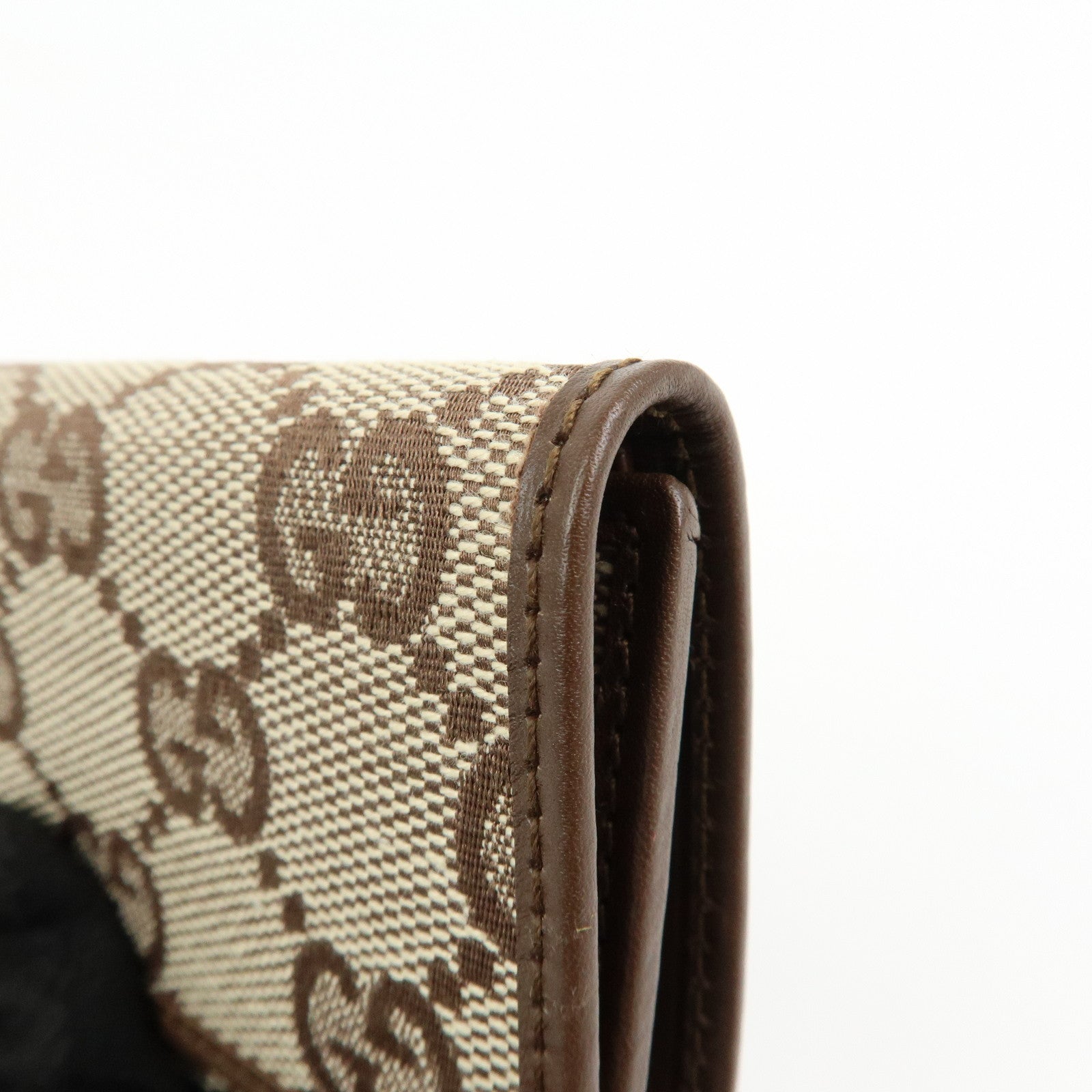 GUCCI GG Canvas Leather 6 Ring Key Case Beige Brown