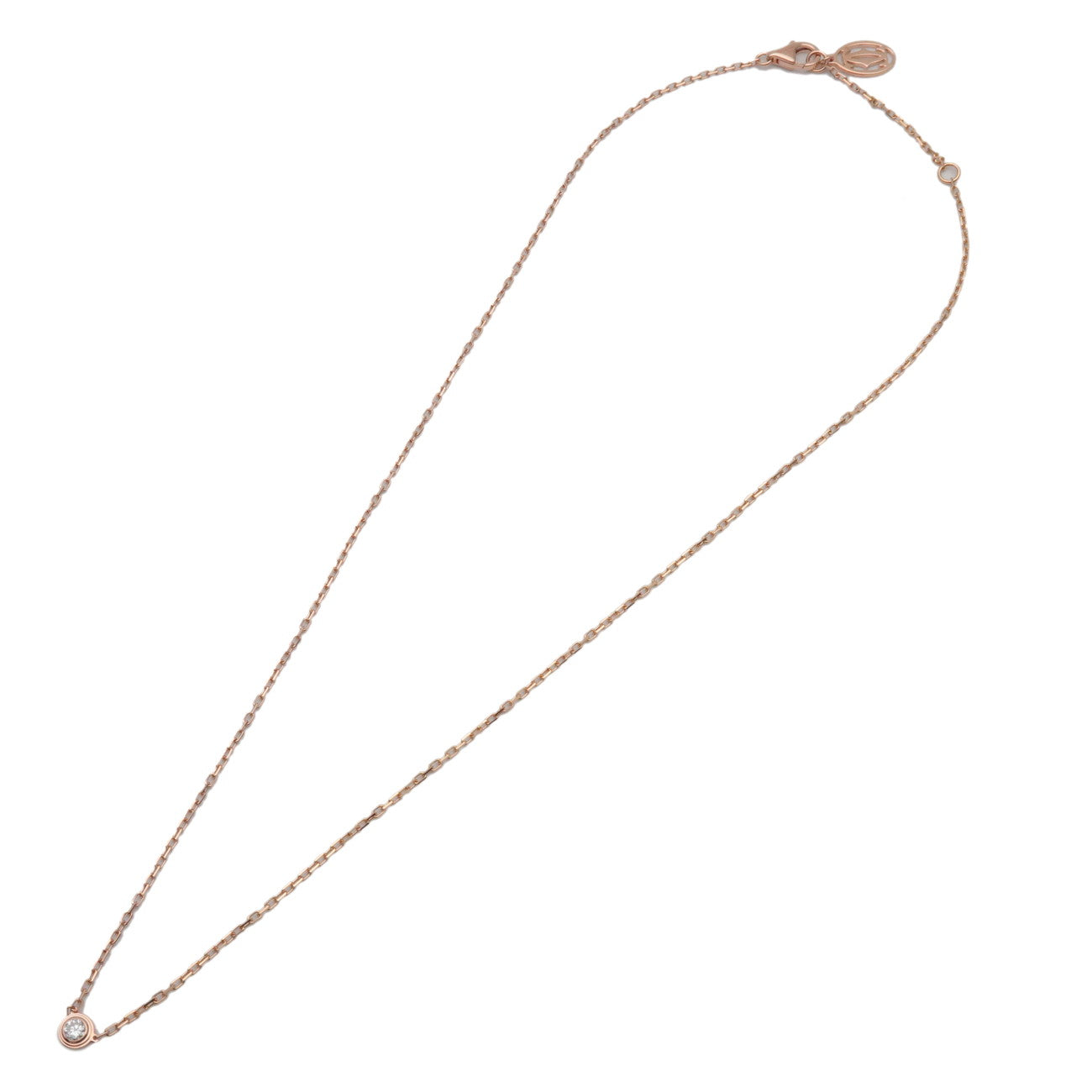 Cartier D'amour 1P Diamond Necklace SM K18 750PG Rose Gold