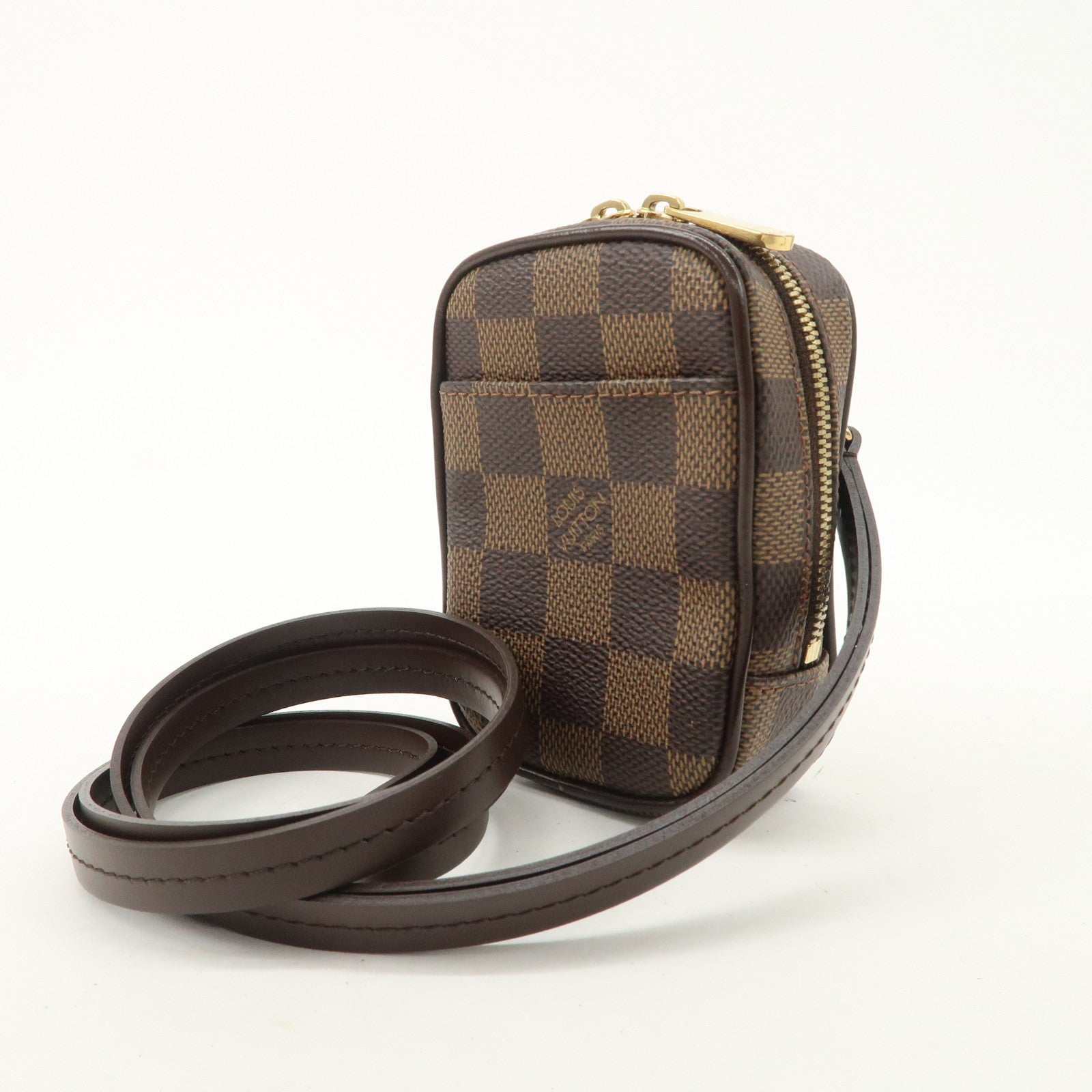 Louis Vuitton Damier Canvas Etui Okapi PM Camera Case N61738 Used