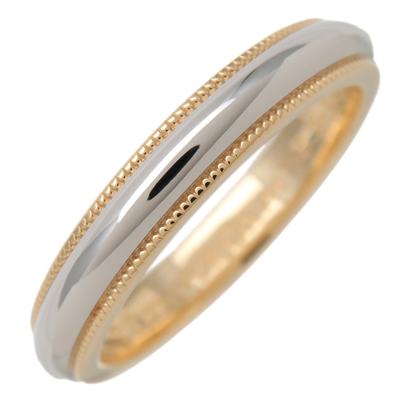 Tiffany & Co Milgrain Band Ring PT950 K18 750YG US5.5-6 EU51
