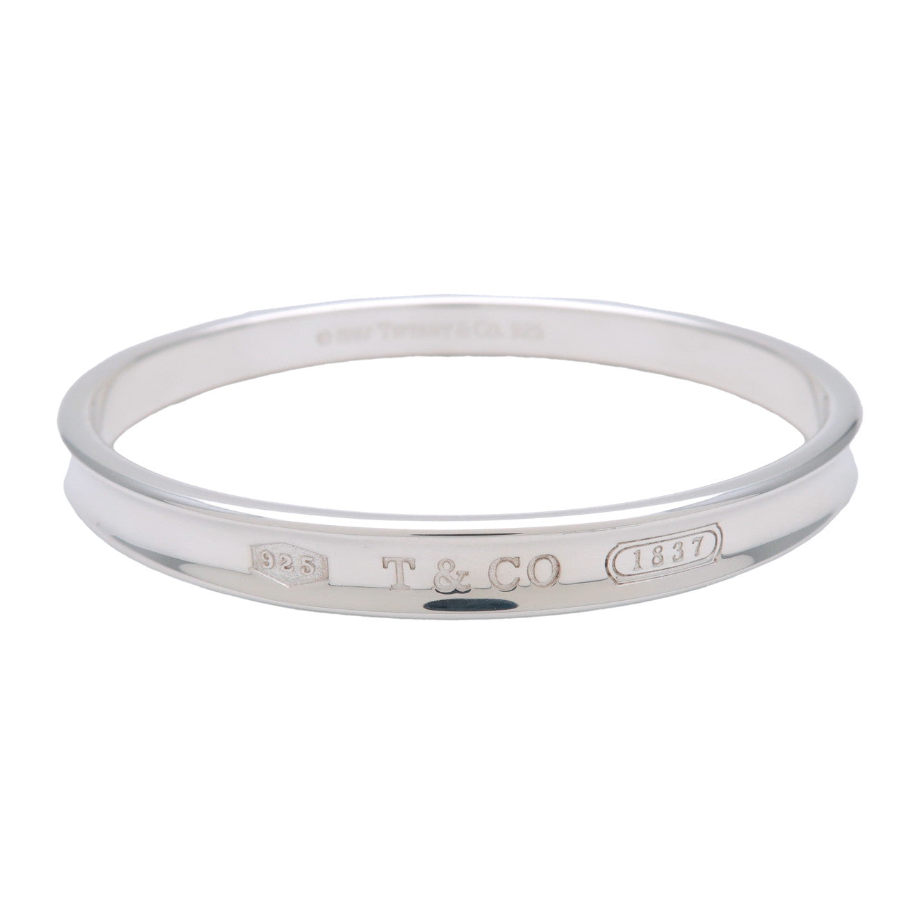 Tiffany & Co 1837 Narrow Bangle Bracelet SV925 Silver