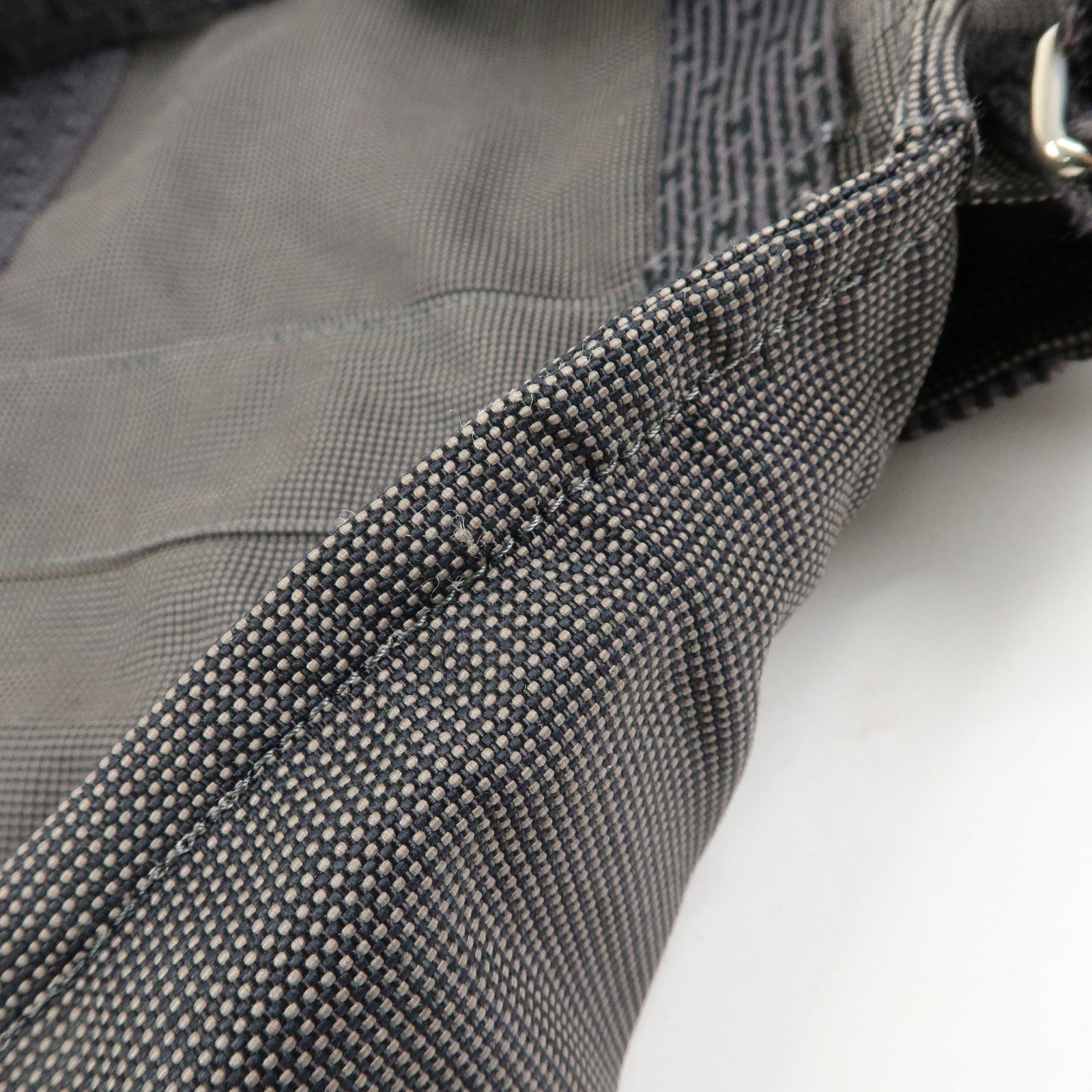 HERMES Herline Canvas Bassac PM Fourre Tout Shoulder Bag Black