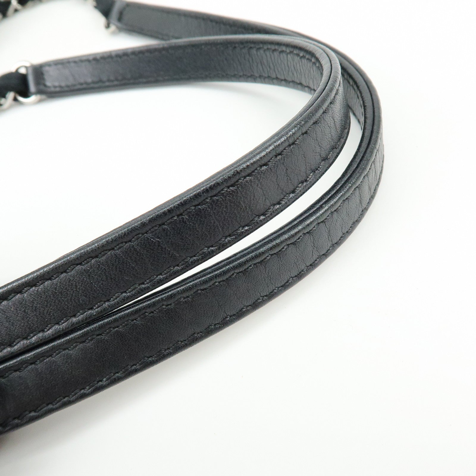 CHANEL Deauville PM Canvas Leather Chain Tote Bag Grey A66939