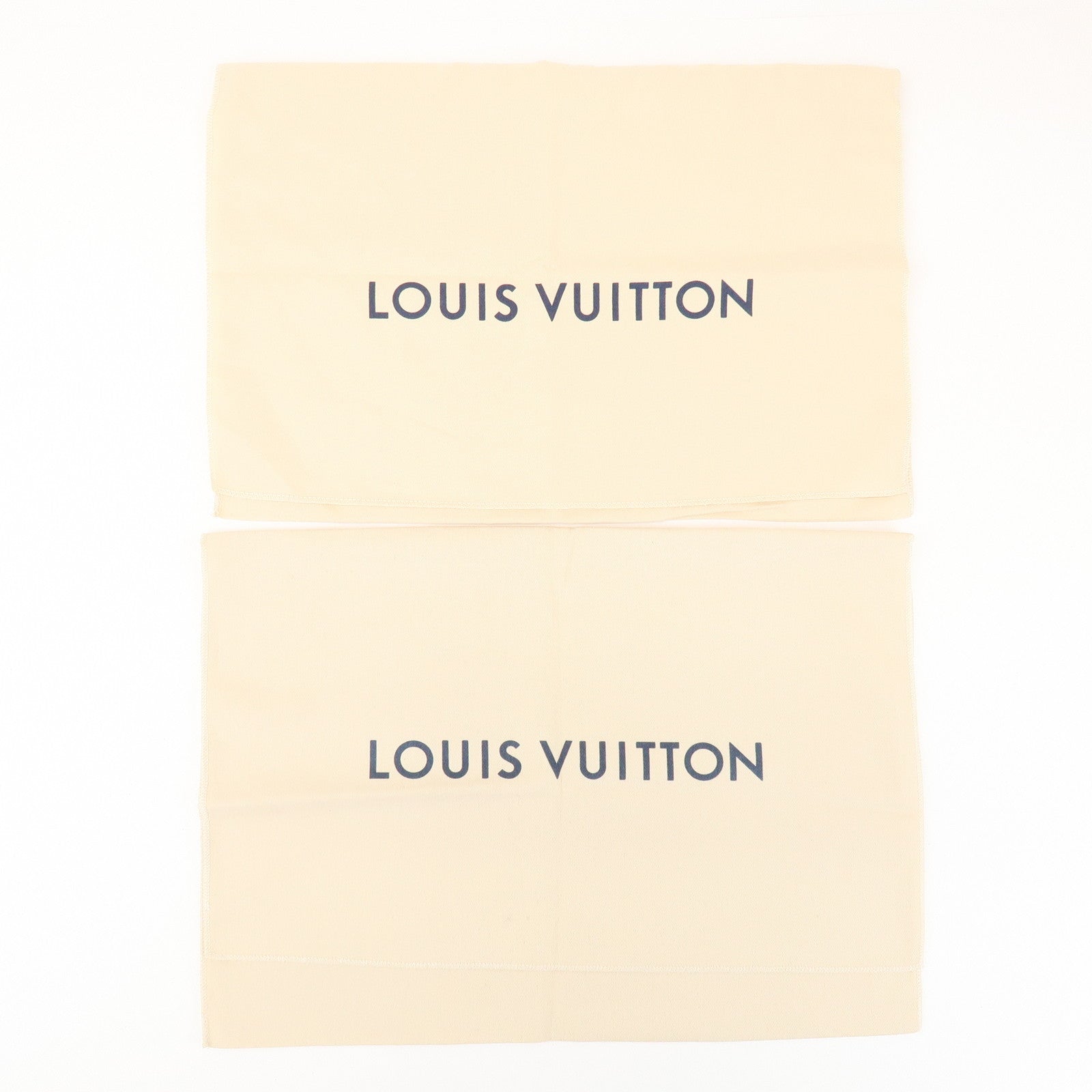 Louis Vuitton Set of 10 Dust Bag Storage Bag Flap Style Beige