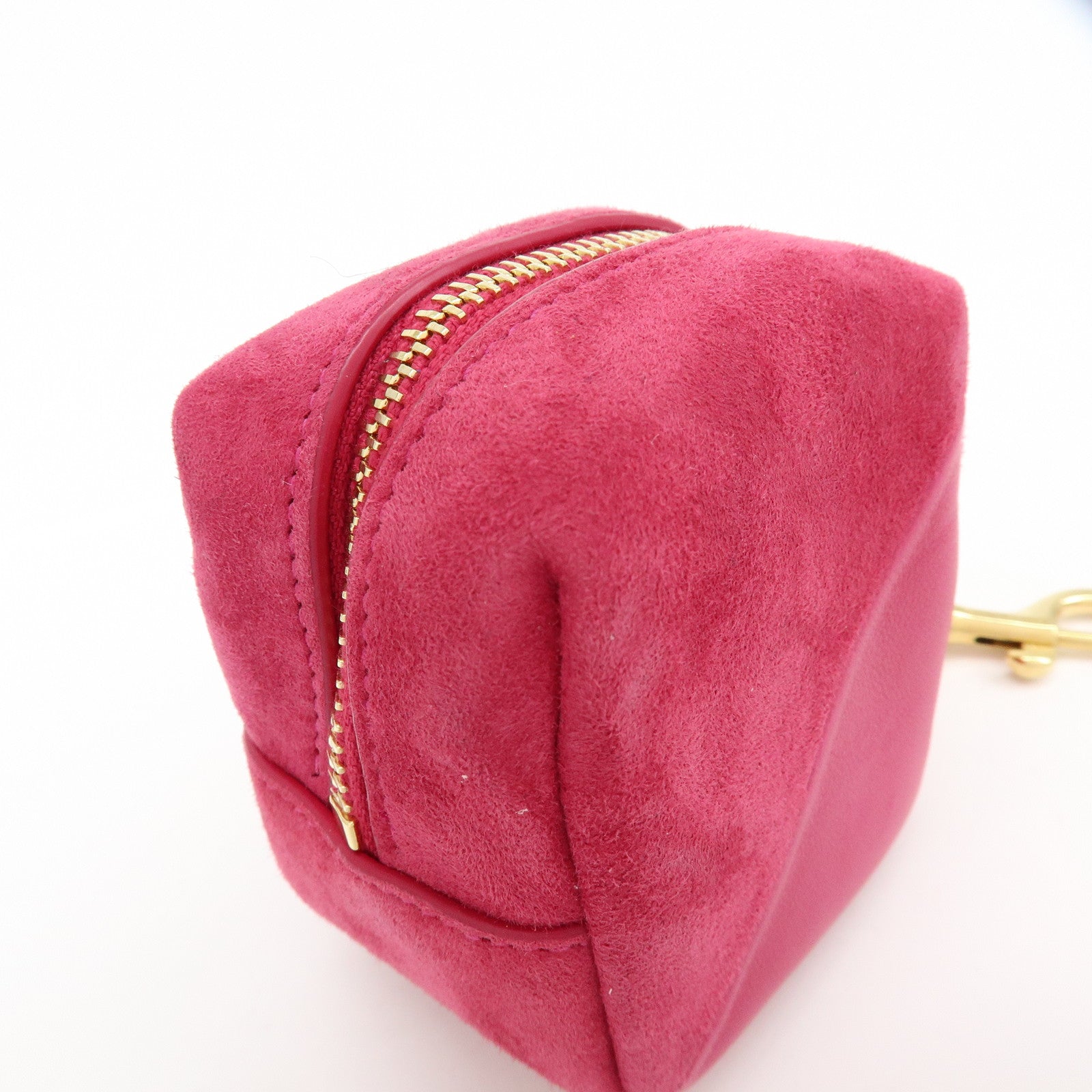 SAINT LAURENT PARIS Casandra Suede Leather Jamie Cube Pouch 669964