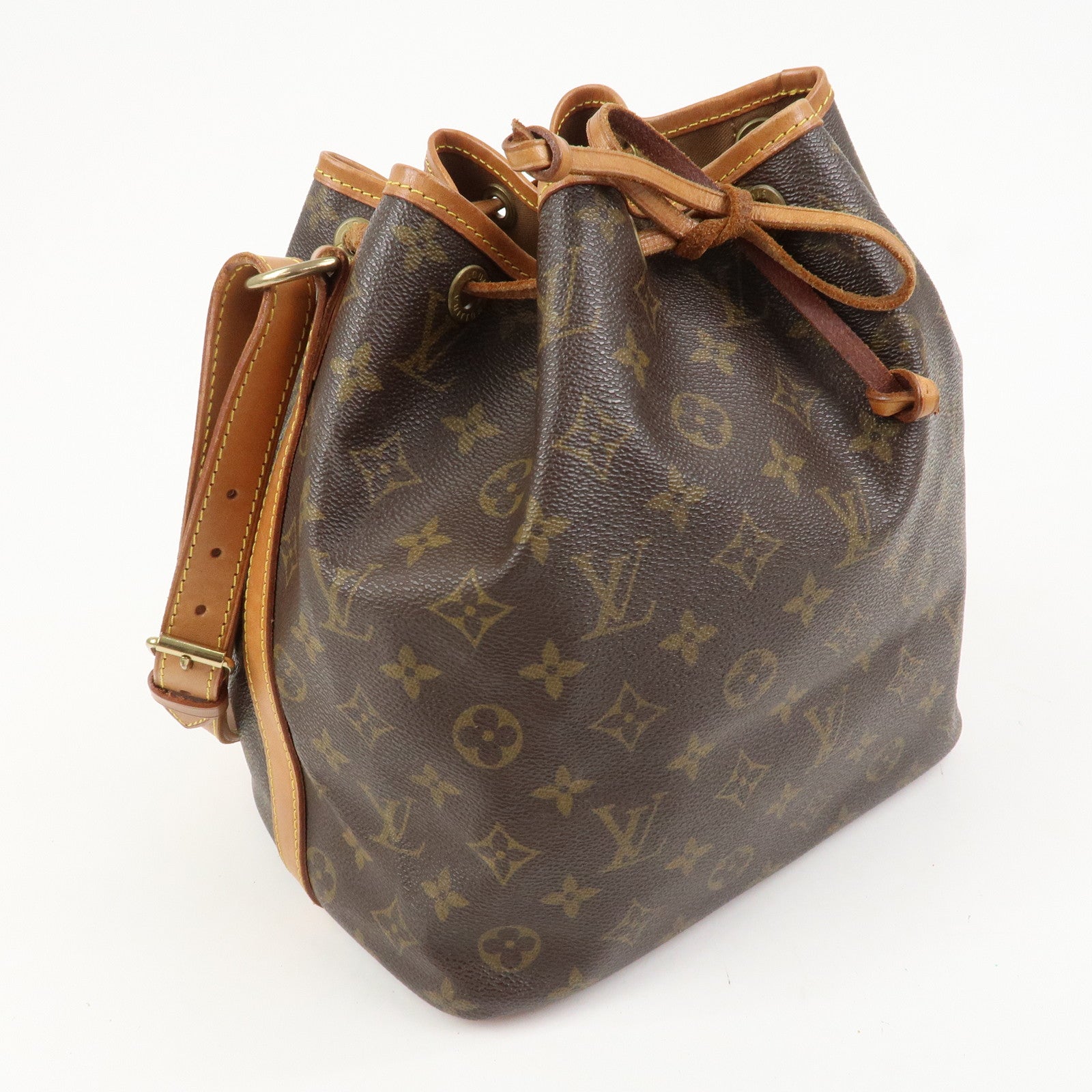 Louis Vuitton Monogram Petit Noe Shoulder Bag Brown M42226