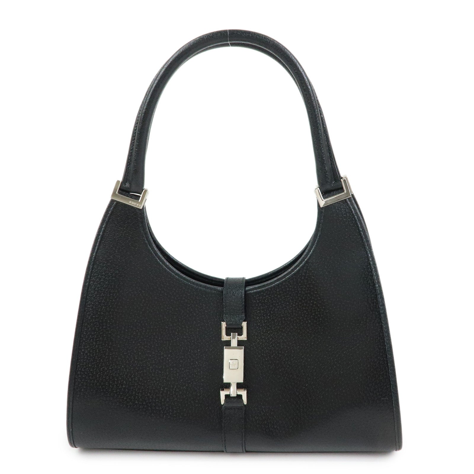 GUCCI Jackie Leather Shoulder Bag Hand Bag Black 002.1067