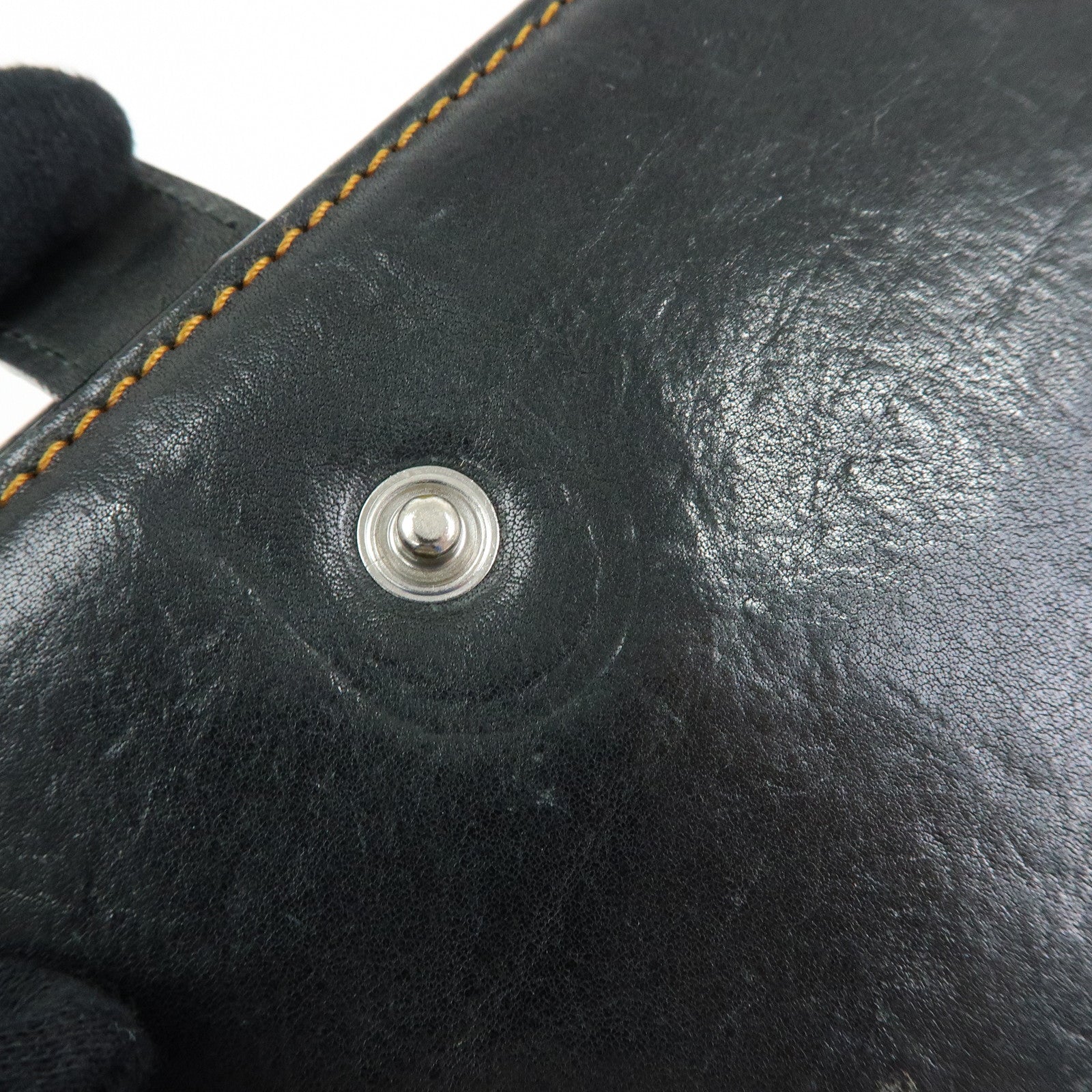 Christian Dior Gaucho Leather Long Wallet Belt Black