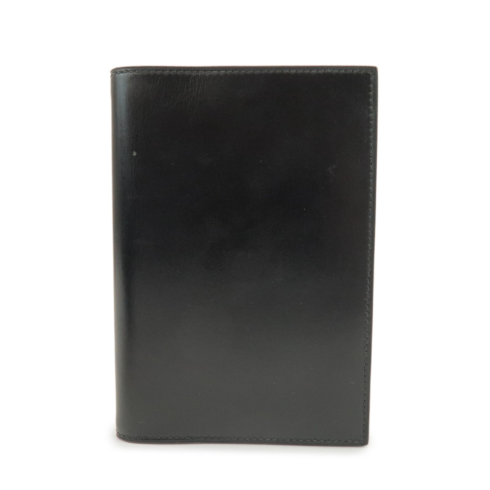 HERMES Agenda GM Box Calf Leather Planner Cover □J Stamped Black