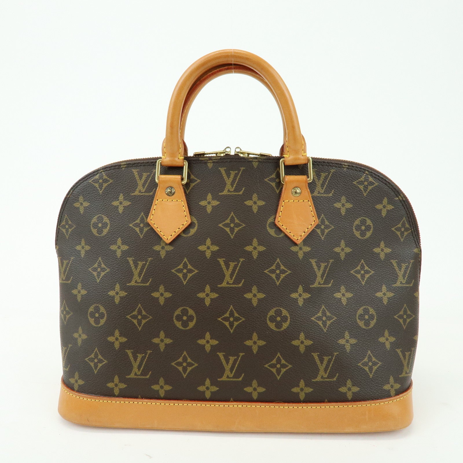Louis Vuitton Monogram Alma PM Canvas Leather Hand Bag Brown M51130