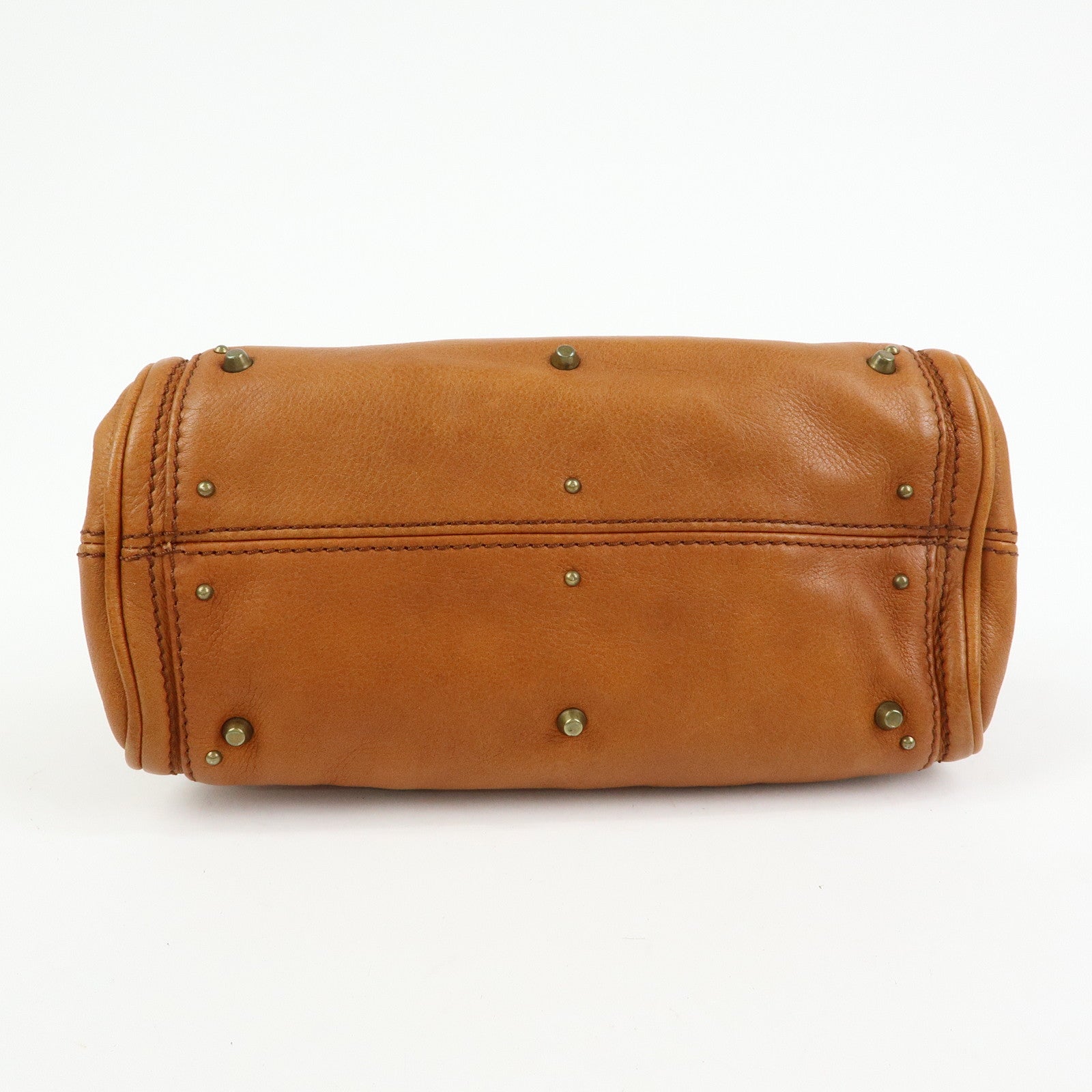 Chloe Paddington Leather Mini Hand Bag Boston Bag Brown