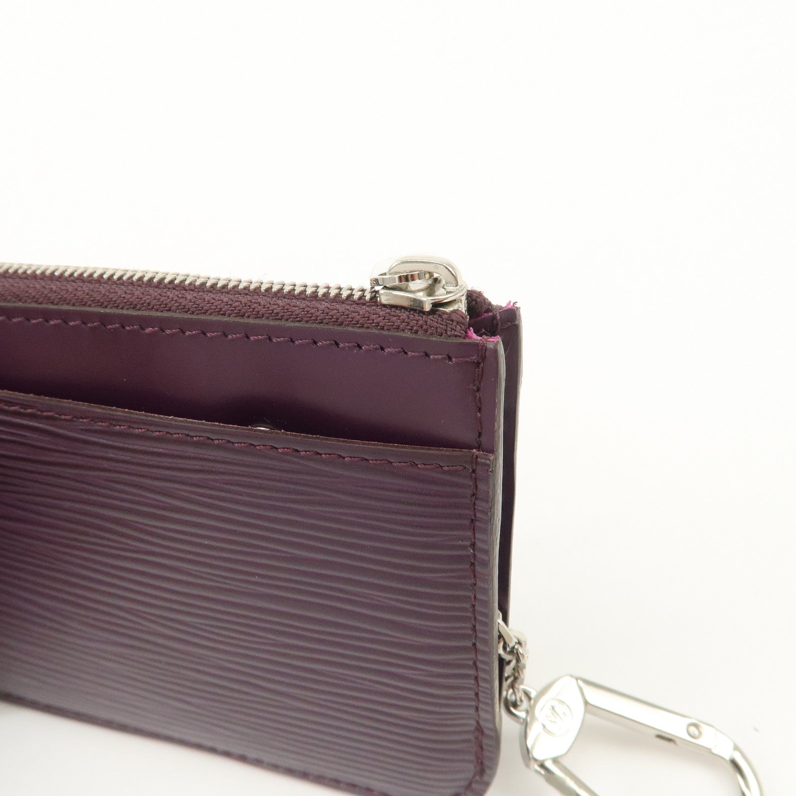 Louis Vuitton Epi Pochette Cles NM Coin Case Key Case Cassis M6660K