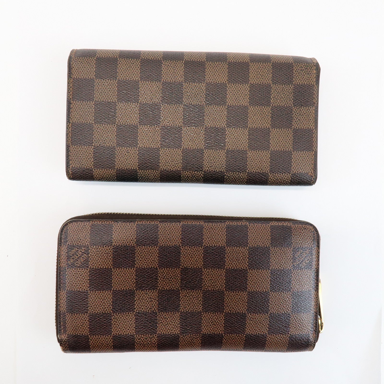 Louis Vuitton Damier Ebene Set of 2 Long Wallet N60015/N61734