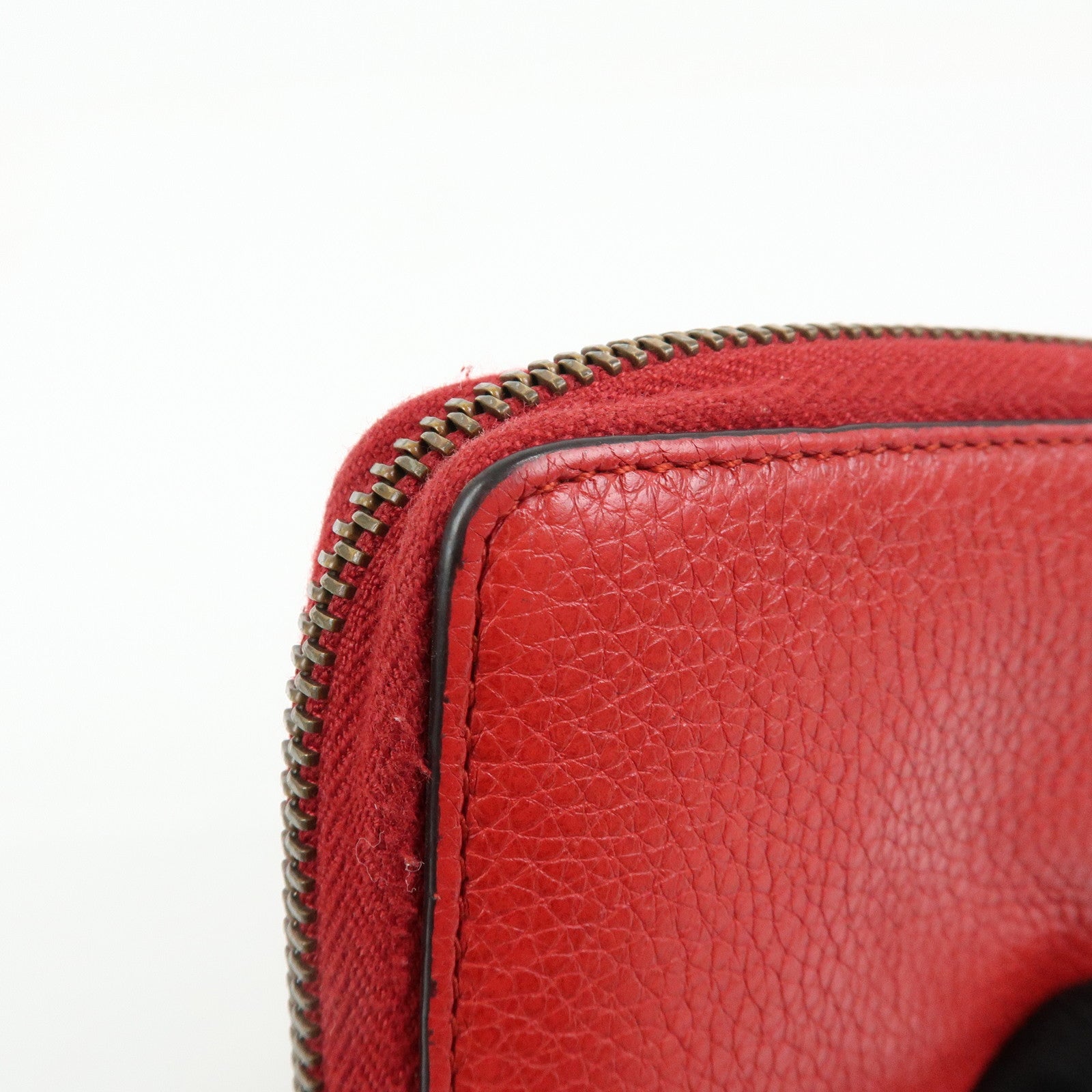 GUCCI Sherry Leather Web Line Card Case Coin Case Red 496319