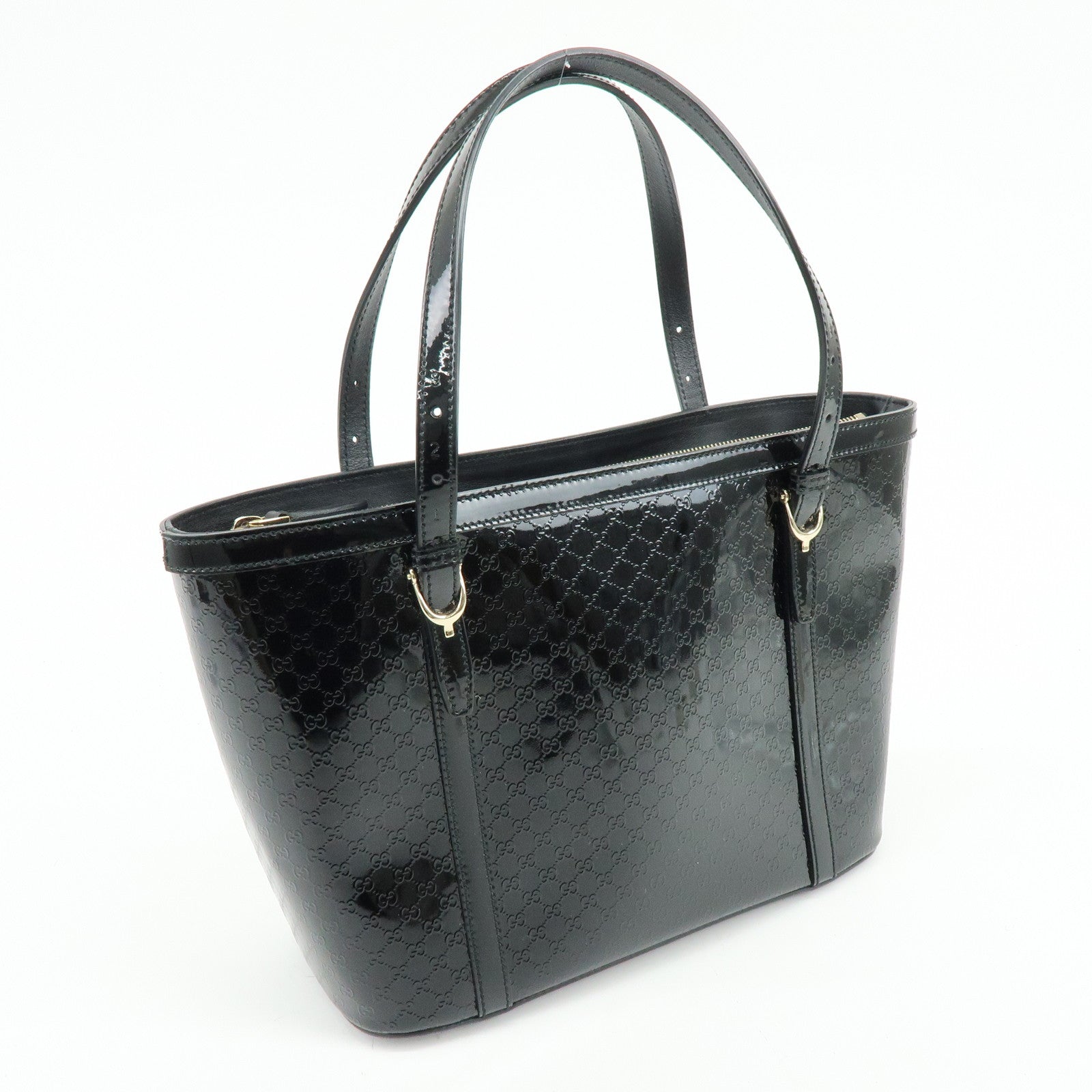 GUCCI Microguccissima Gucci Nice Patent Leather Tote Bag 336776