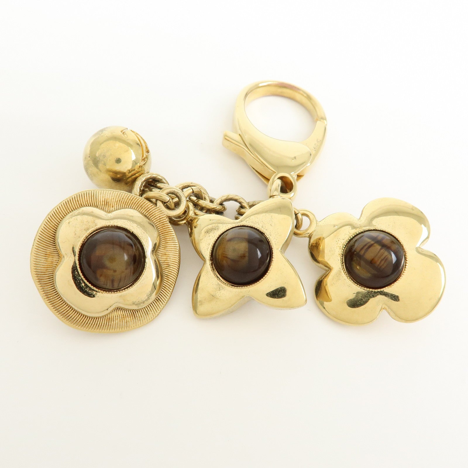 Louis Vuitton Metal Bijou Sac Tresor Bag Charm Gold Brown M66349