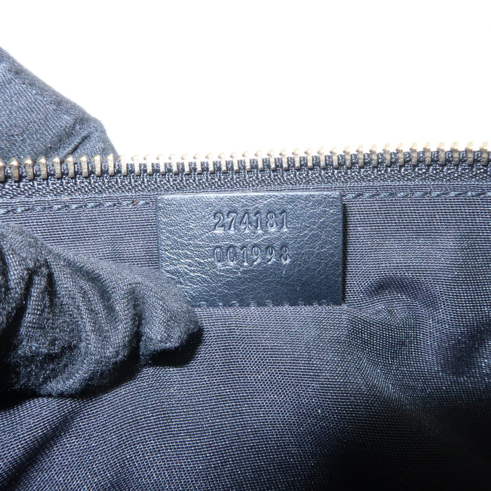 GUCCI Guccissima Leather Clutch Bag Pouch Black 274181