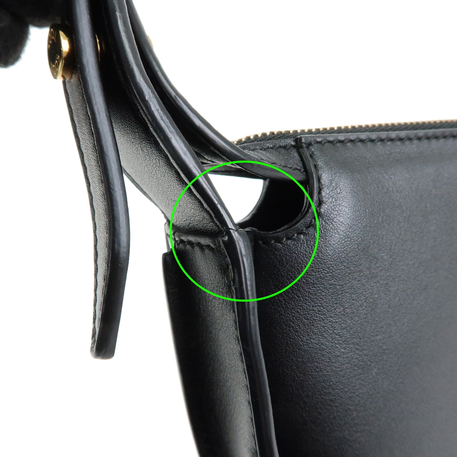 TOD'S T Timeless SACCA LUNA MICRO Leather Hand Bag Black