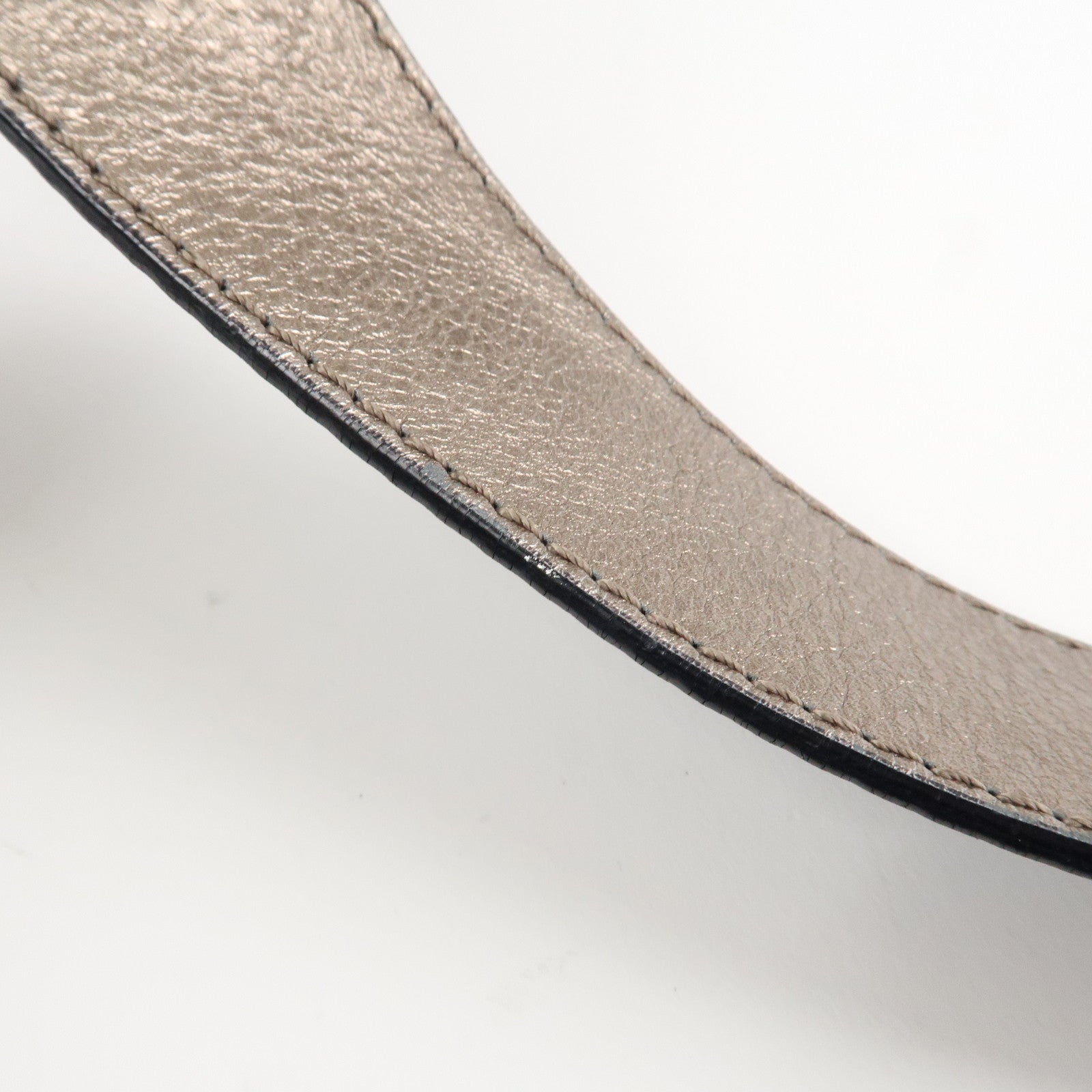 Chloe Denim Leather Shoulder Bag Crossbody Bag Indigo Blue Silver Used