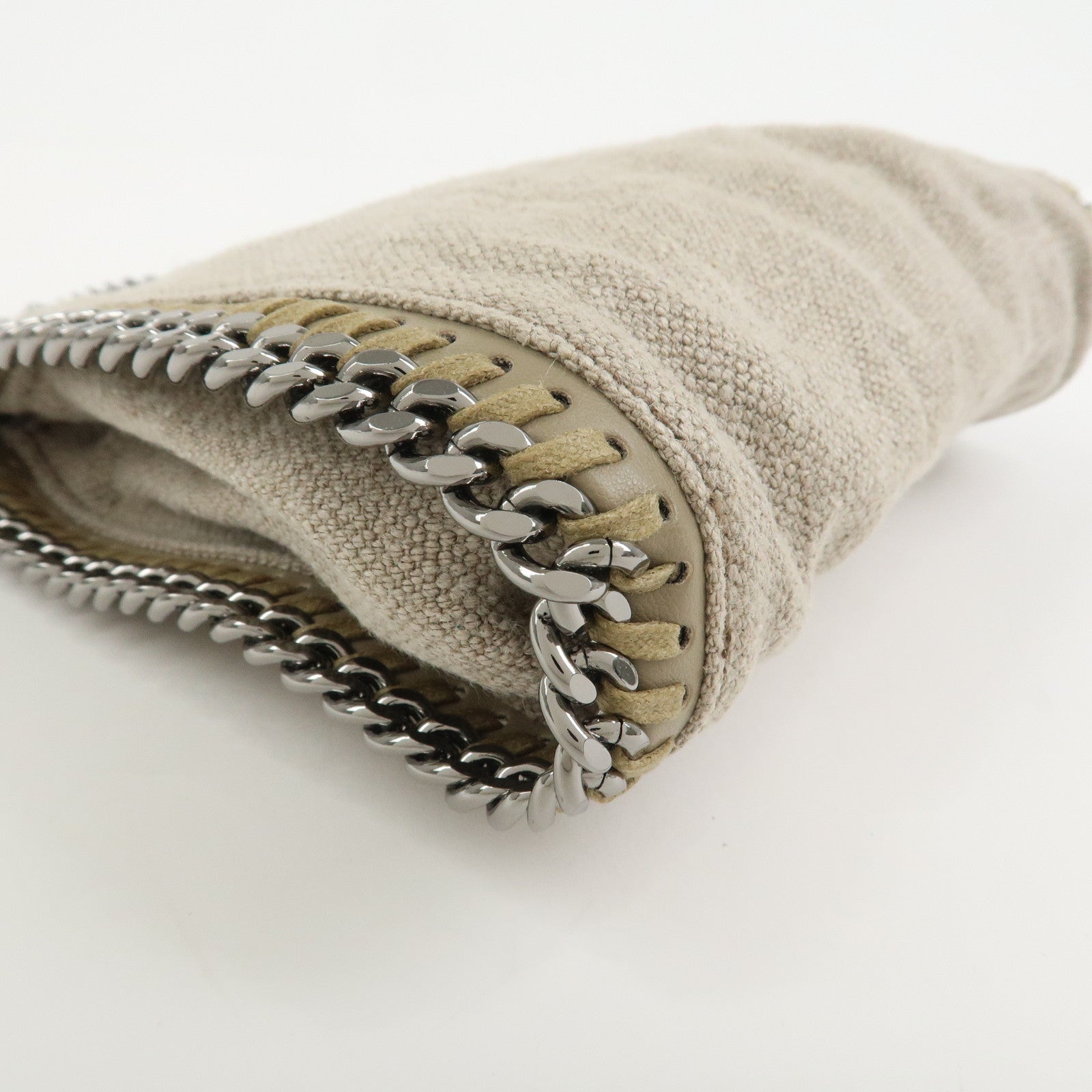 STELLA MCCARTNEY Falabella Canvas 2Way Hand Bag Shoulder Bag Beige