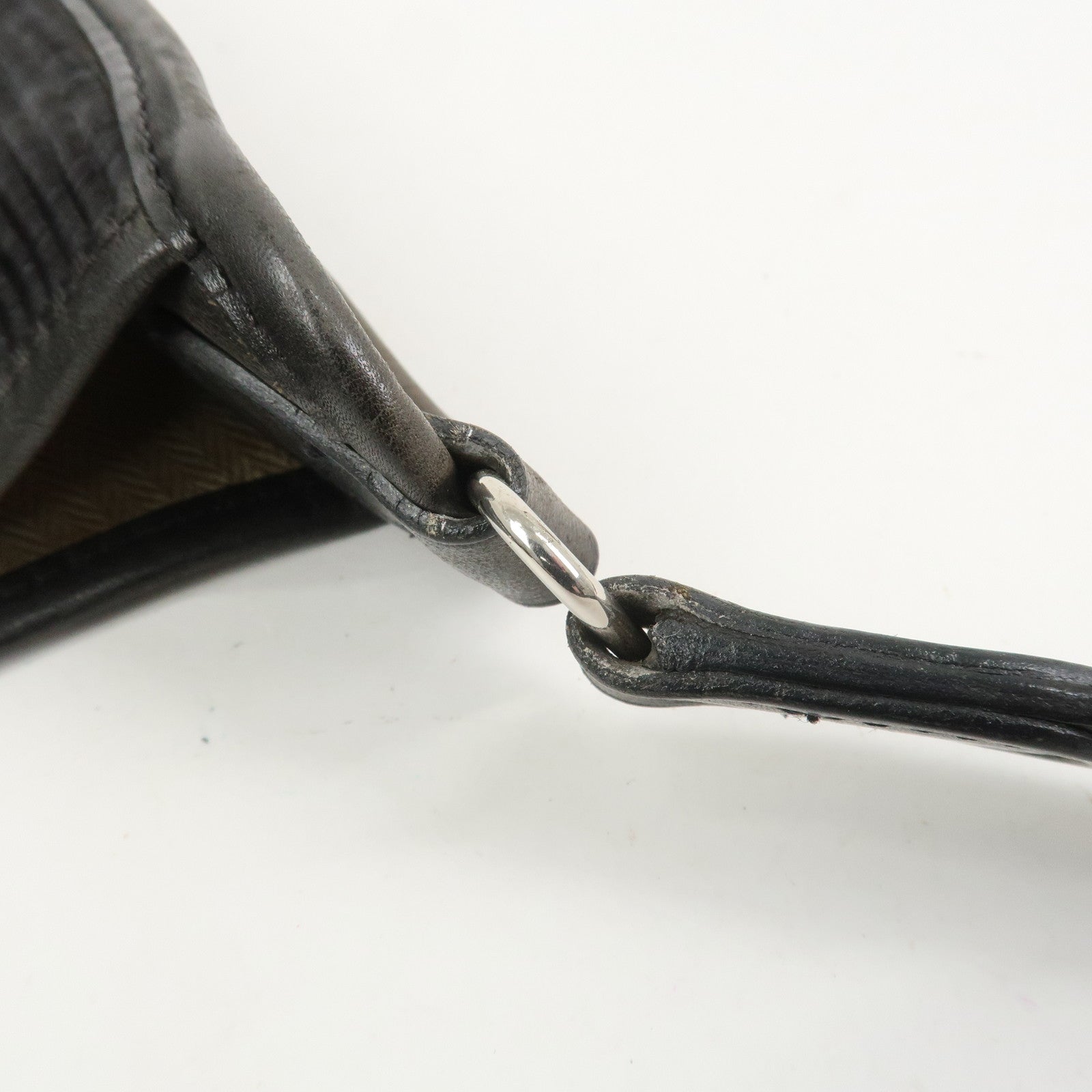 HERMES Vespa PM Crinolin Leather Shoulder Bag C Stamped Black