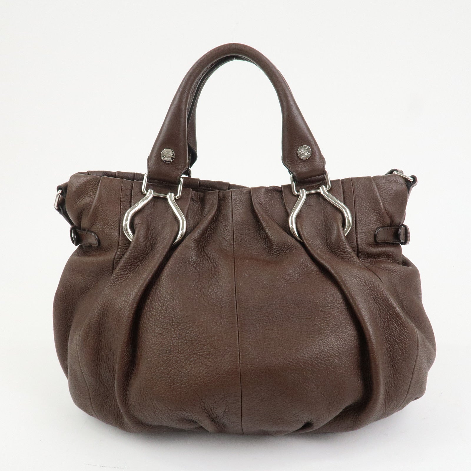 CELINE Macadam Leather Pillow Small 2Way Bag Shoulder Bag Hand Bag