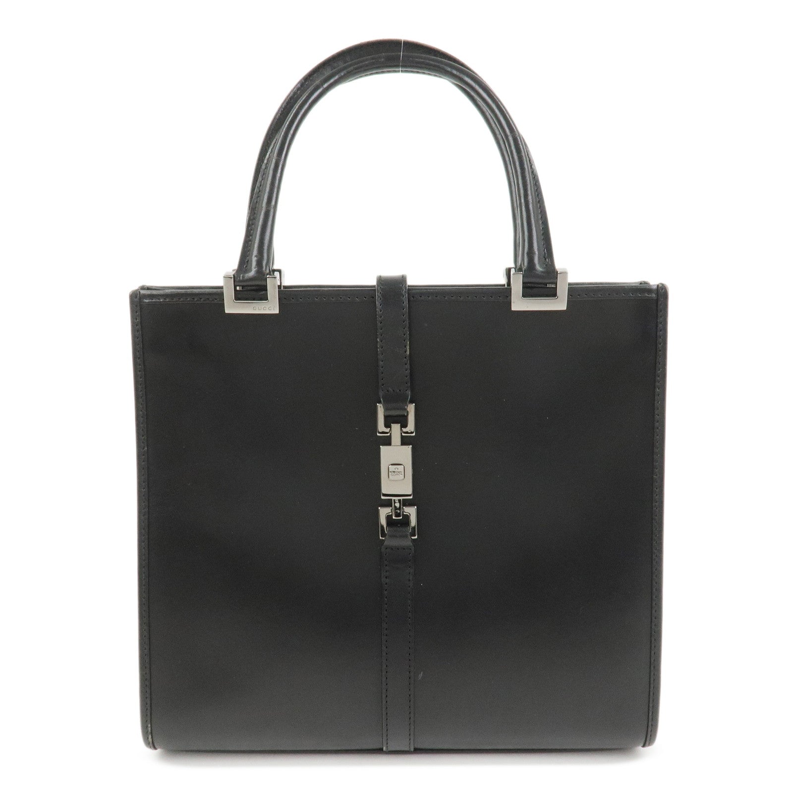GUCCI Jackie Leather Shoulder Bag Hand Bag Black 002・1065