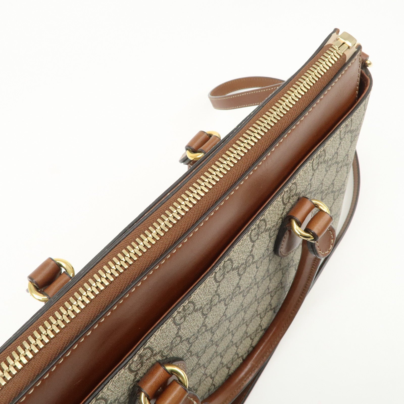 GUCCI GG Supreme GG Supreme 2WAY Bag Hand Bag Beige 409534