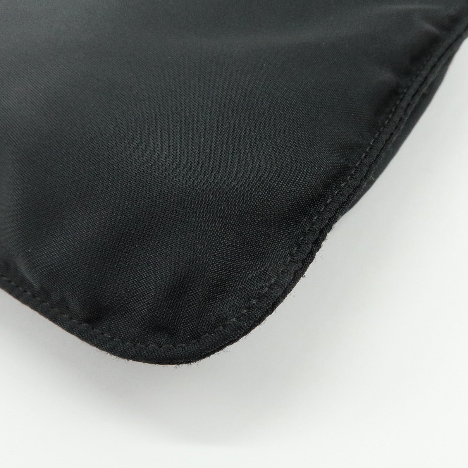 PRADA Triangle Logo Nylon Leather Shoulder Bag Crossbody Bag Black