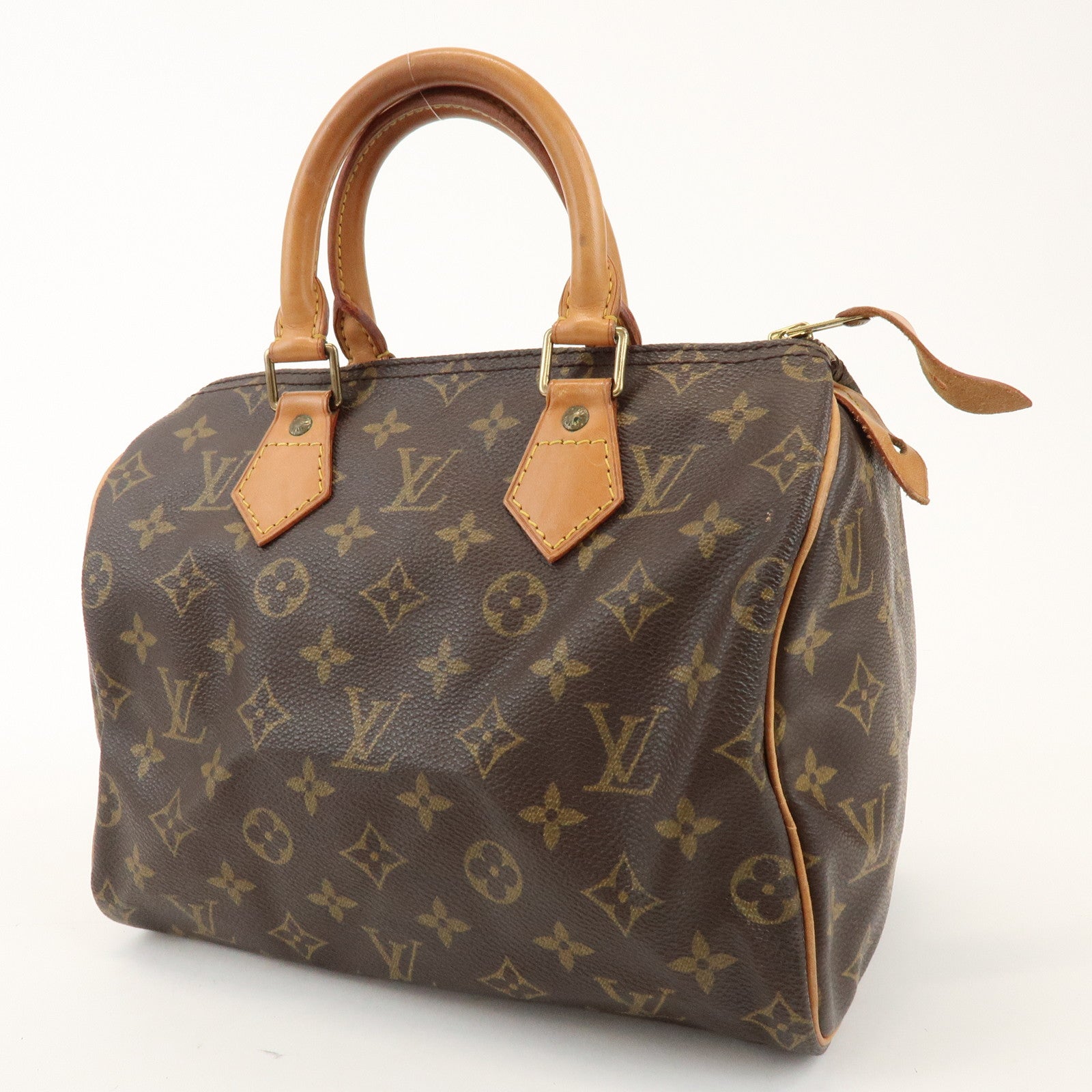 Louis Vuitton Monogram Speedy 25 Boston Bag Hand Bag Brown M41528